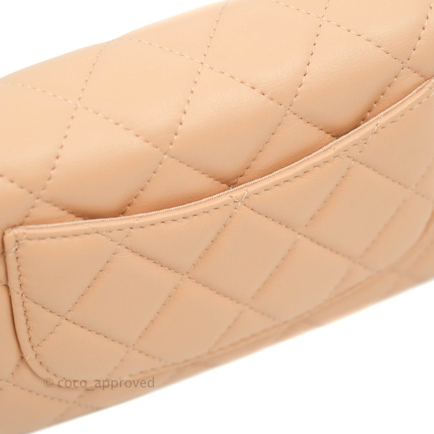 Chanel Clutch with Chain Beige Calfskin Aged Gold Hardware 21B