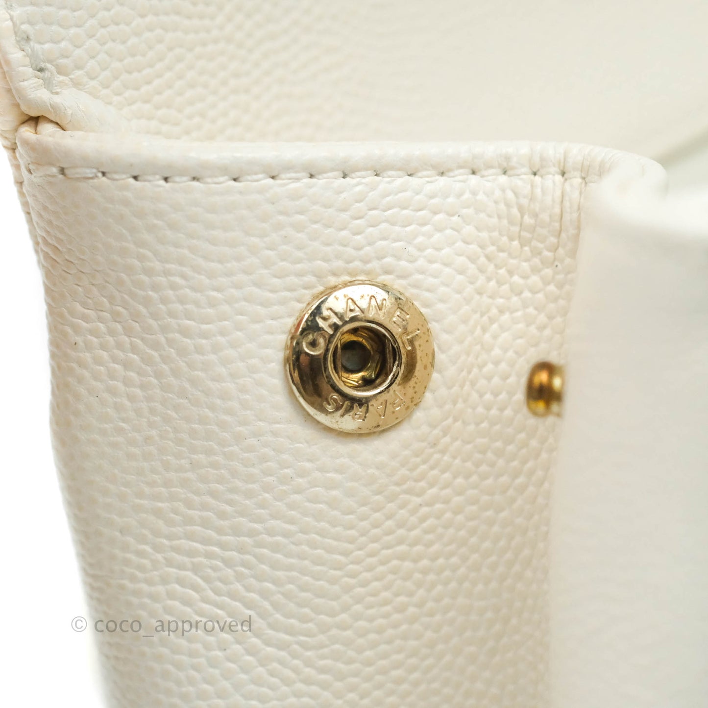 Chanel Quilted Medium Business Affinity Flap White Caviar Gold Hardware
