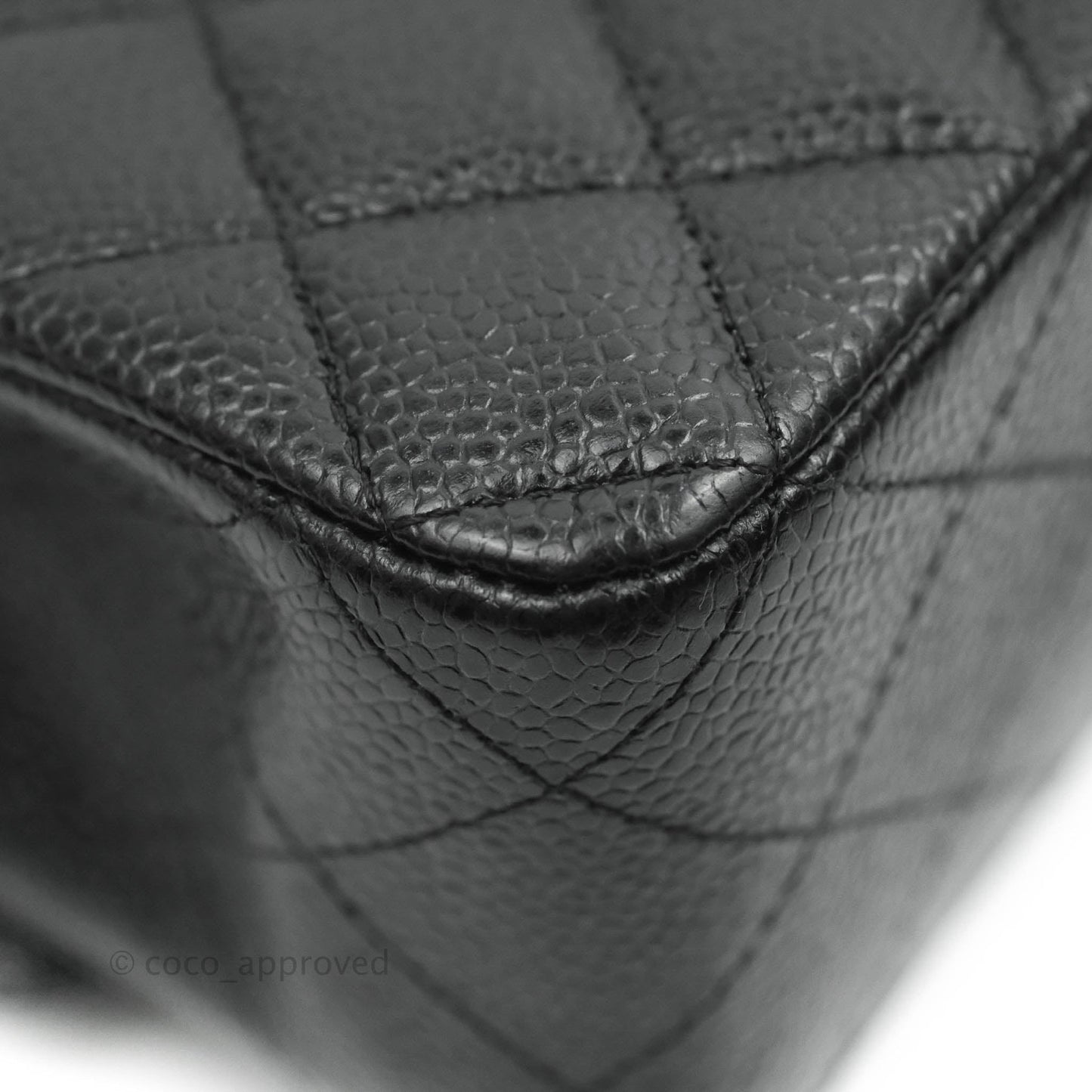 Chanel Classic M/L Medium Double Flap Black Caviar Gold Hardware