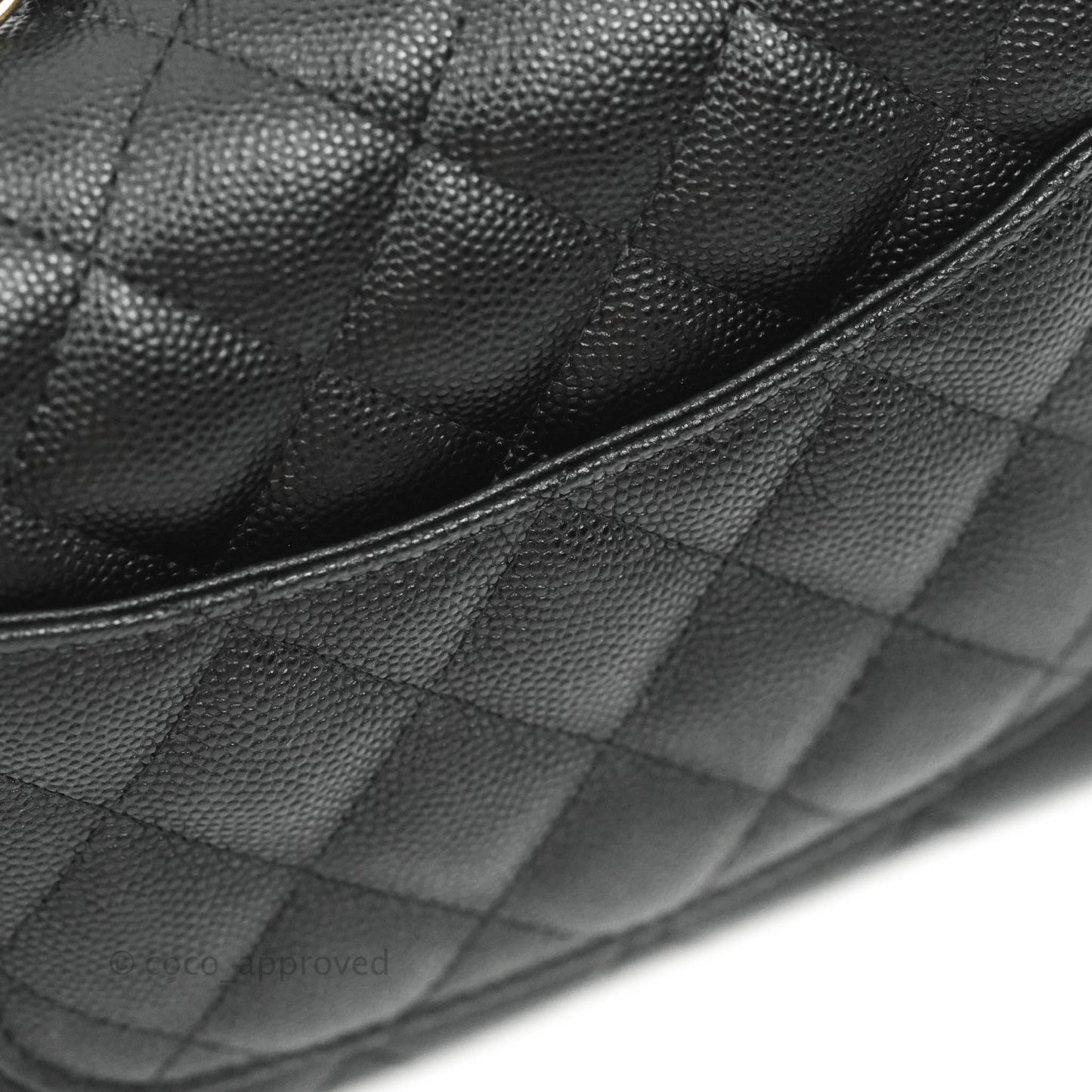 Chanel Quilted Mini Rectangular Flap Black Caviar Gold Hardware 18B