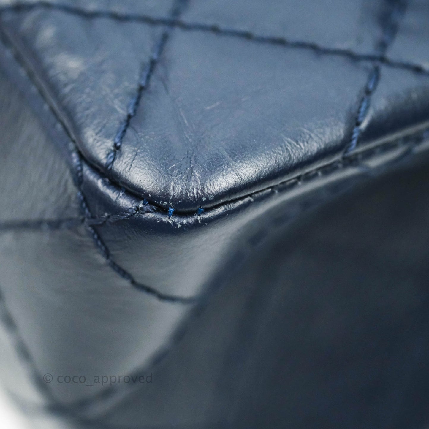 Chanel Reissue Quilted Navy Aged Calfskin Aged Gold Hardware 225