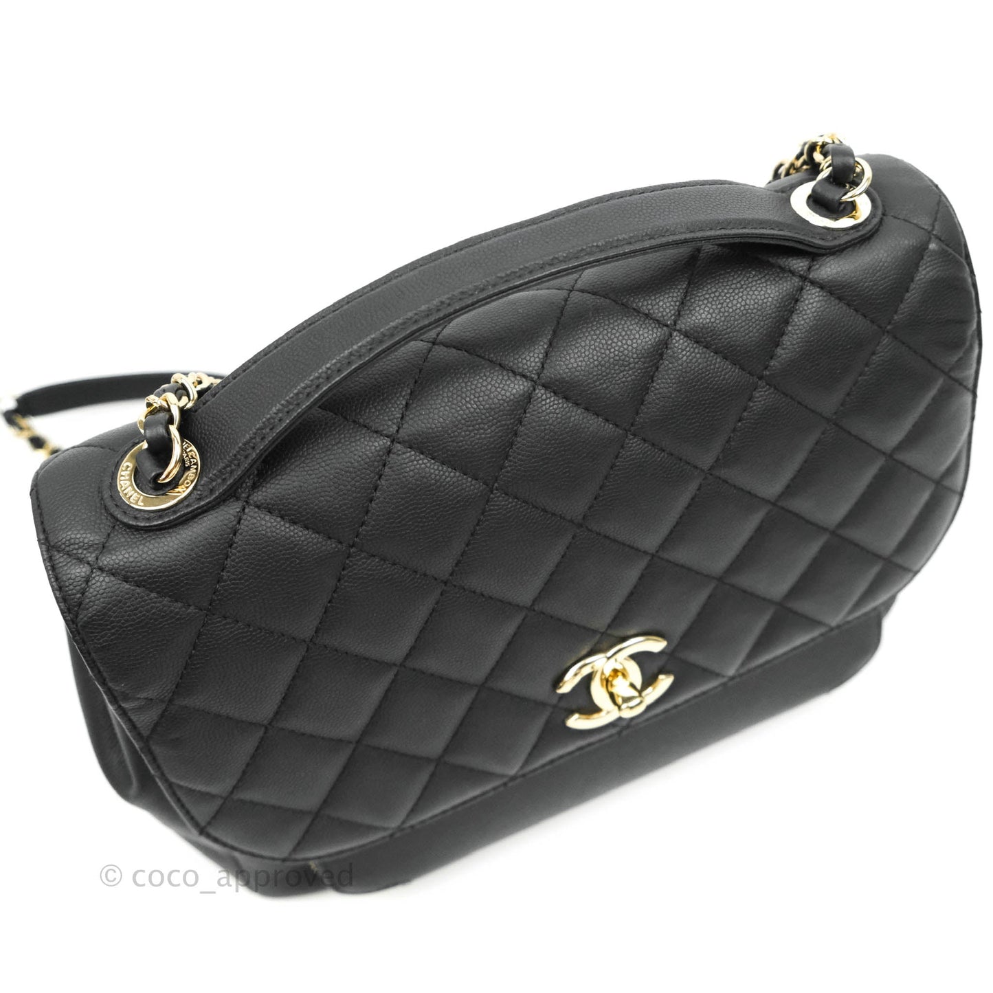 Chanel Quilted Large Business Affinity Flap Black Caviar Gold Hardware