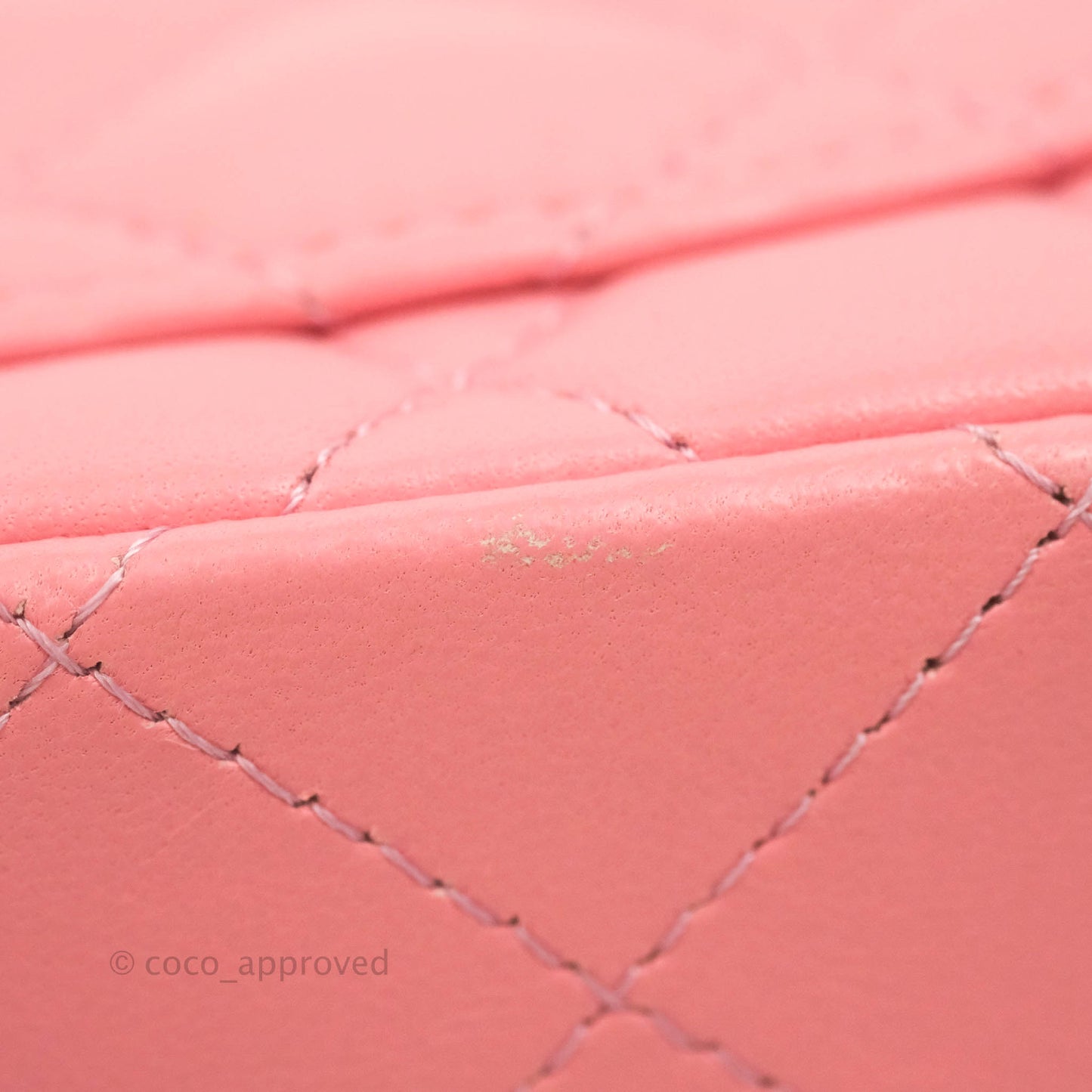 Chanel Quilted Mini Square Pink Lambskin Aged Gold Hardware 19S