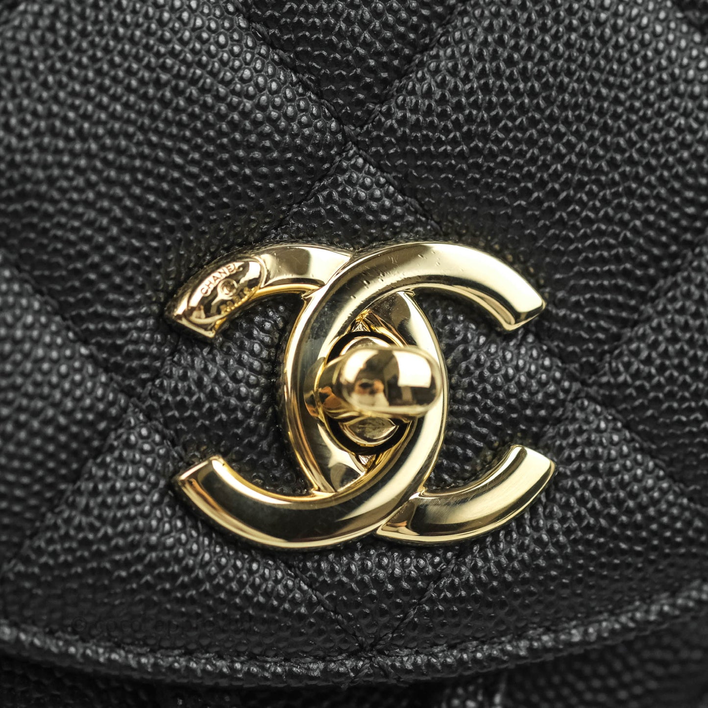 Chanel Quilted Black Caviar Duma Backpack Bag Gold Hardware 20C