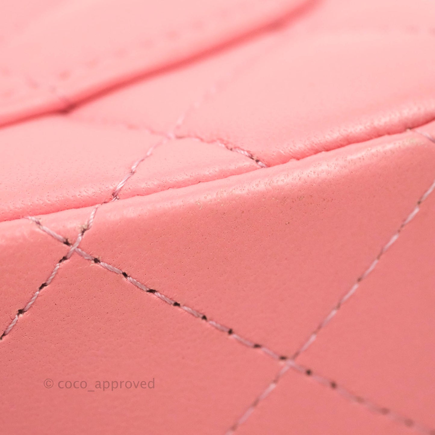 Chanel Quilted Mini Square Pink Lambskin Aged Gold Hardware 19S