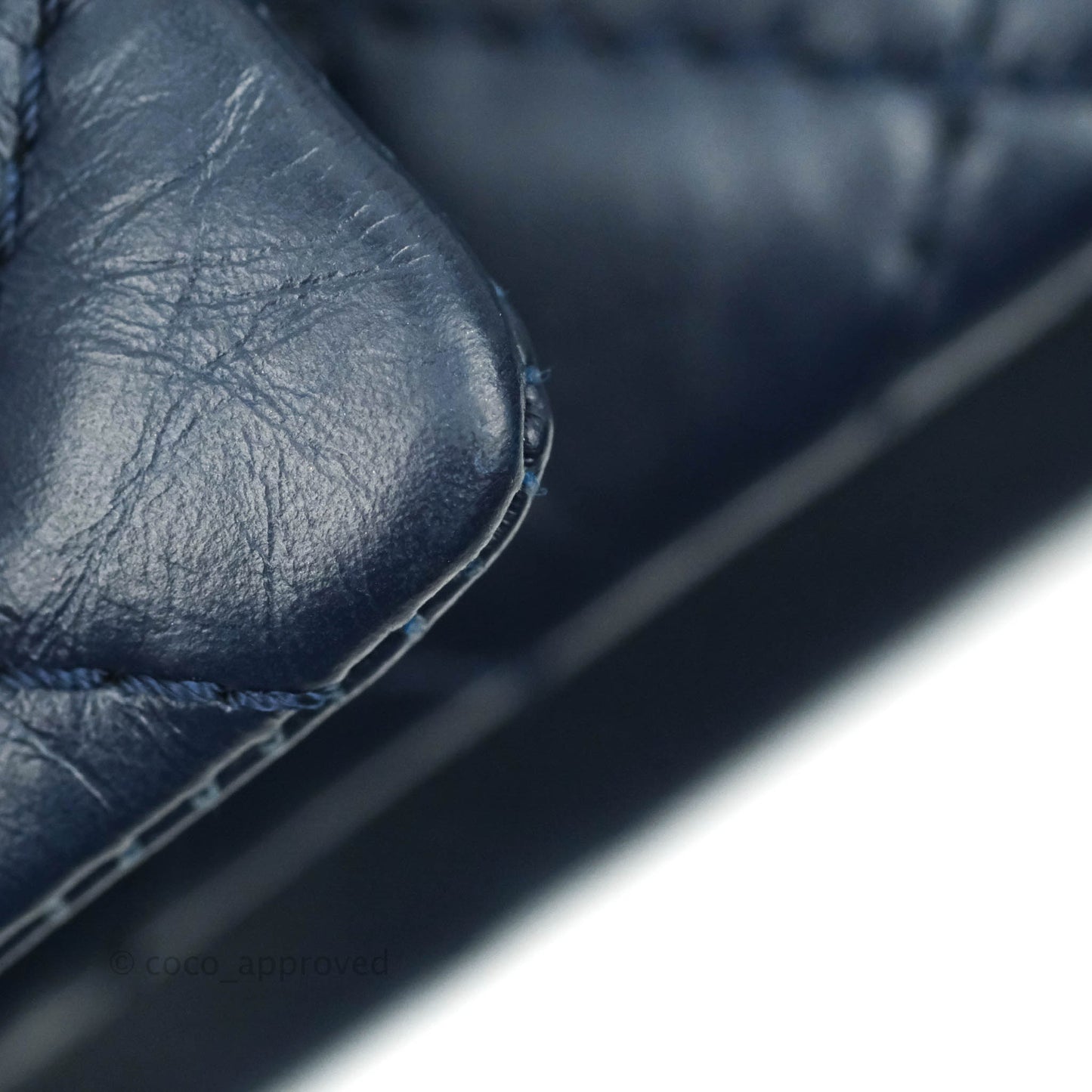 Chanel Reissue Quilted Navy Aged Calfskin Aged Gold Hardware 225