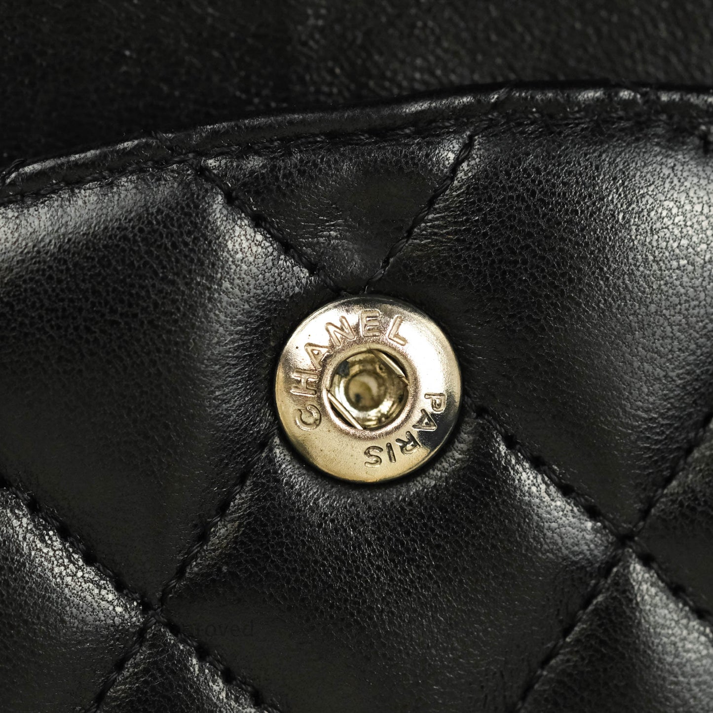 Chanel Classic M/L Medium Double Flap Black Lambskin Silver Hardware
