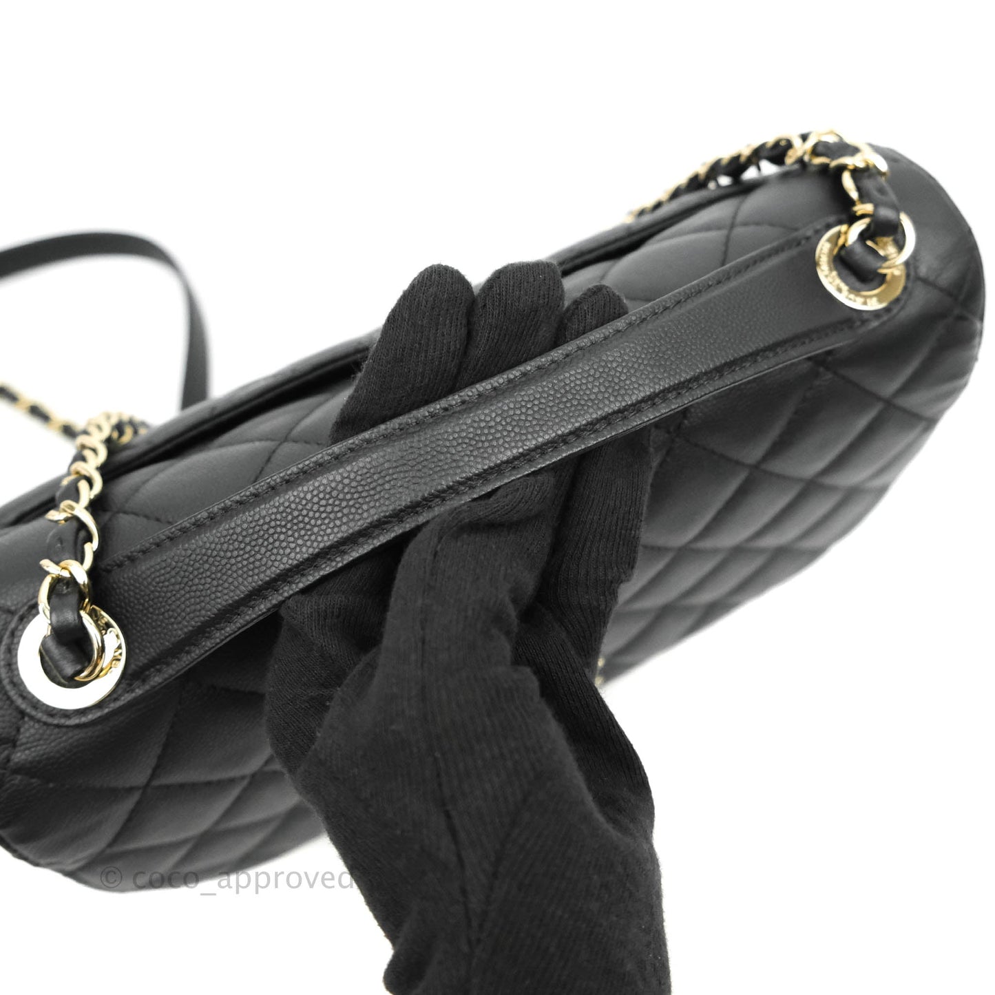 Chanel Quilted Large Business Affinity Flap Black Caviar Gold Hardware