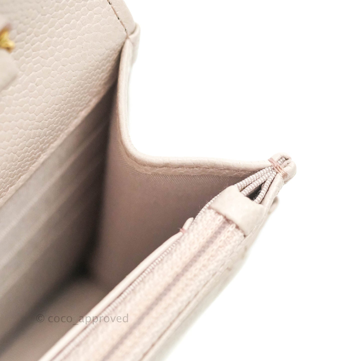 Chanel Quilted WOC Lilac Caviar CC Coco Chain Gold Hardware