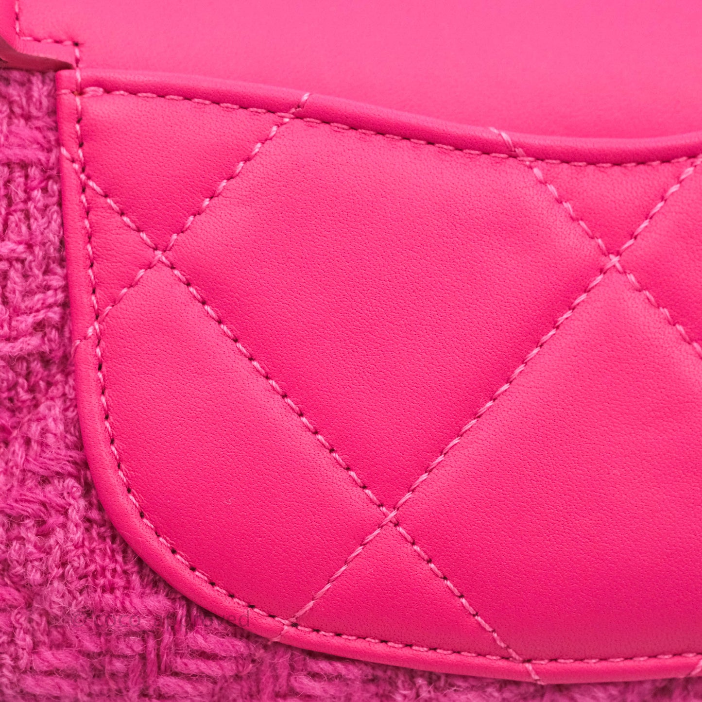 Chanel 19 Quilted Pink Tweed Waist Bag Mixed Hardware