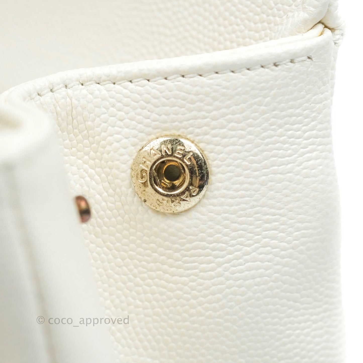 Chanel Quilted Medium Business Affinity Flap White Caviar Gold Hardware