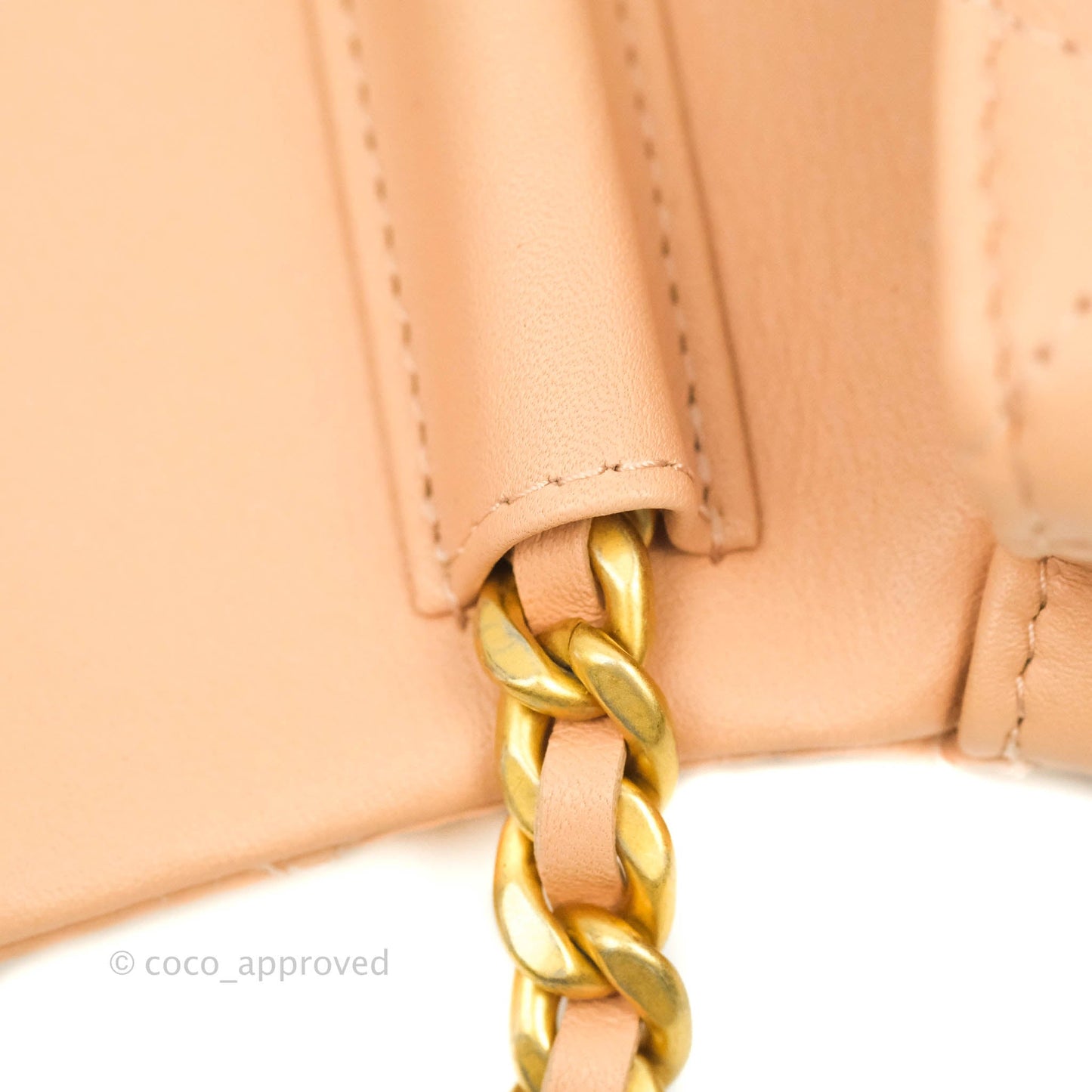 Chanel Clutch with Chain Beige Calfskin Aged Gold Hardware 21B