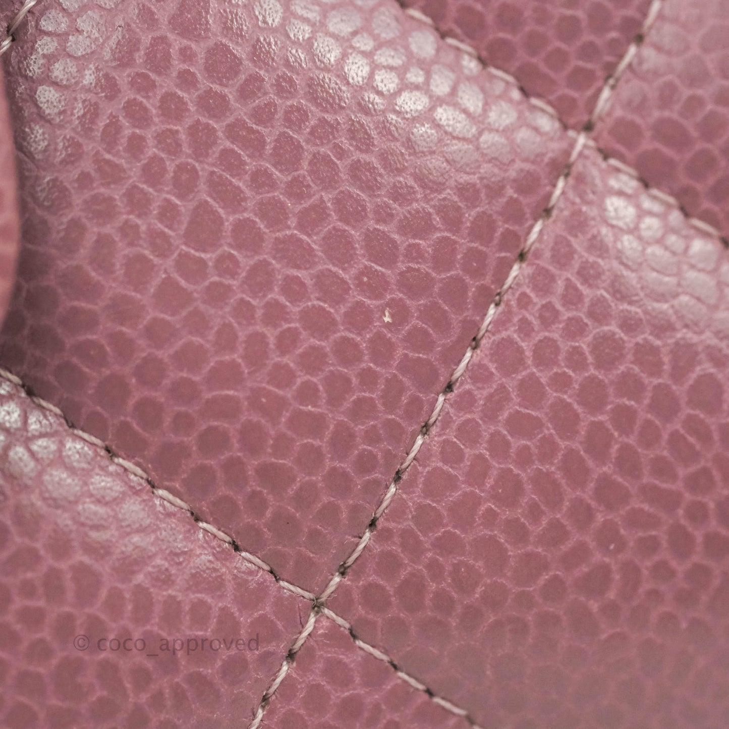 Chanel Quilted Clutch with Chain Pink Mauve Caviar Ruthenium Hardware