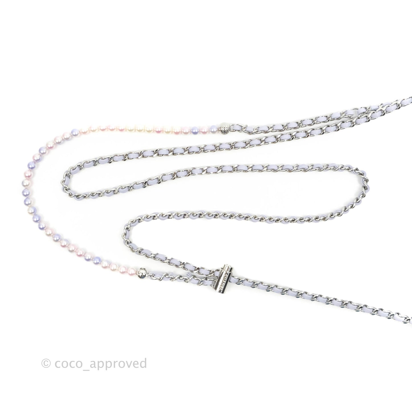 Chanel Quilted My Perfect Mini With Pearl Lilac Lambskin Silver Hardware