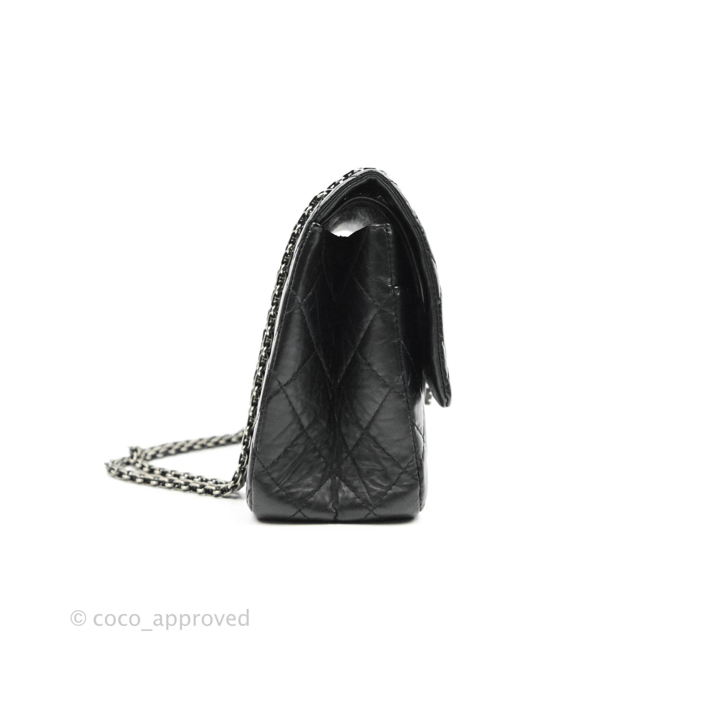 Chanel Quilted Reissue 226 Flap Black Aged Calfskin Ruthenium Hardware