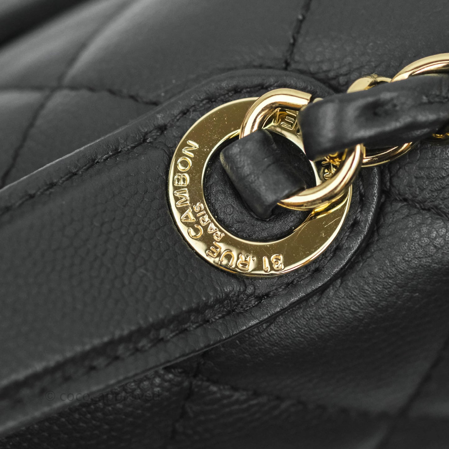 Chanel Quilted Large Business Affinity Flap Black Caviar Gold Hardware