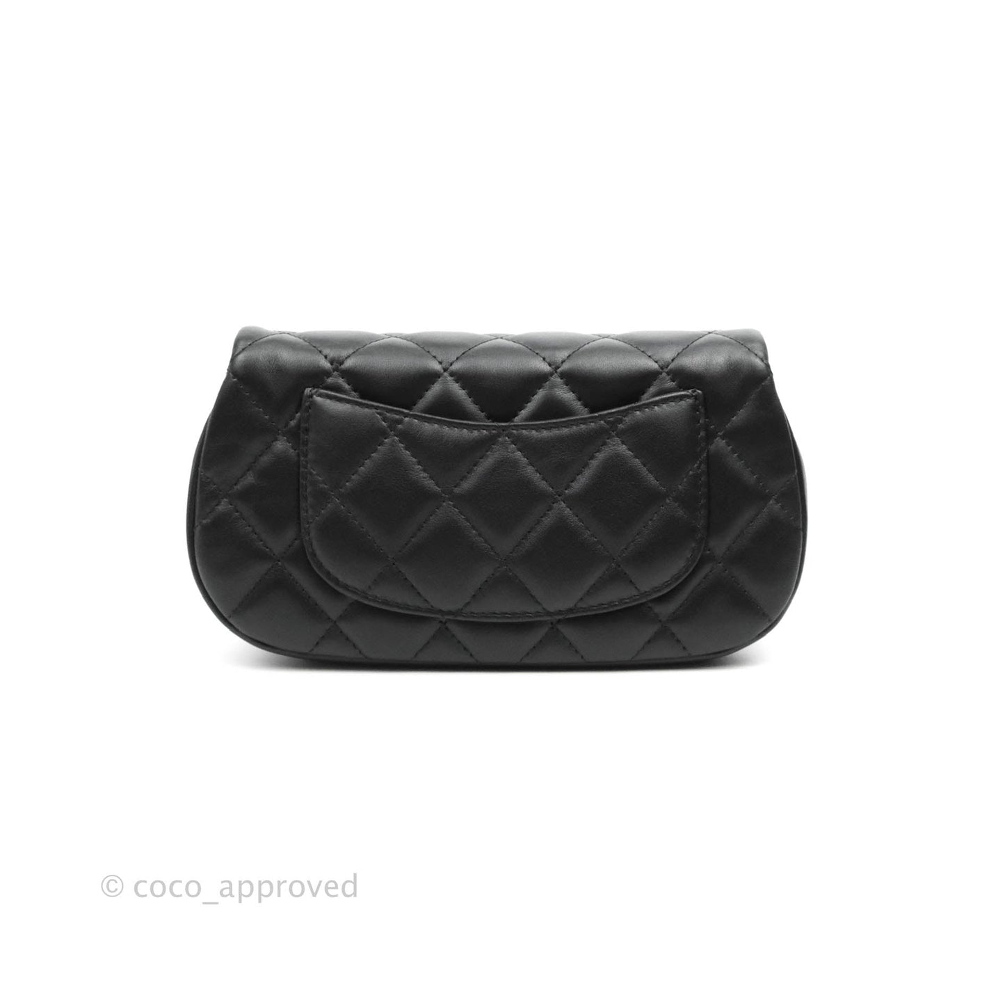 Chanel Clutch with Chain Black Calfskin Aged Gold Hardware