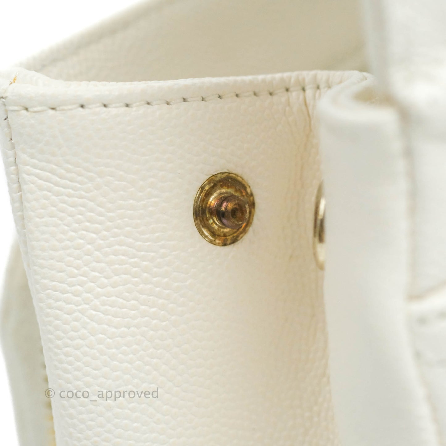 Chanel Quilted Medium Business Affinity Flap White Caviar Gold Hardware