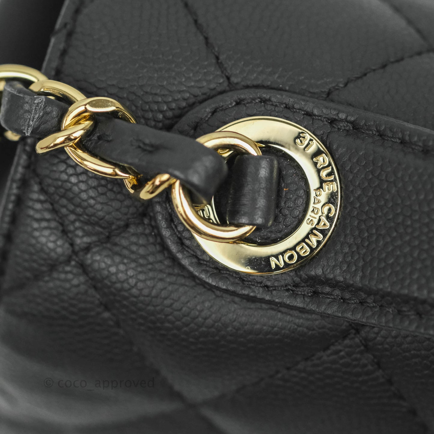 Chanel Quilted Large Business Affinity Flap Black Caviar Gold Hardware