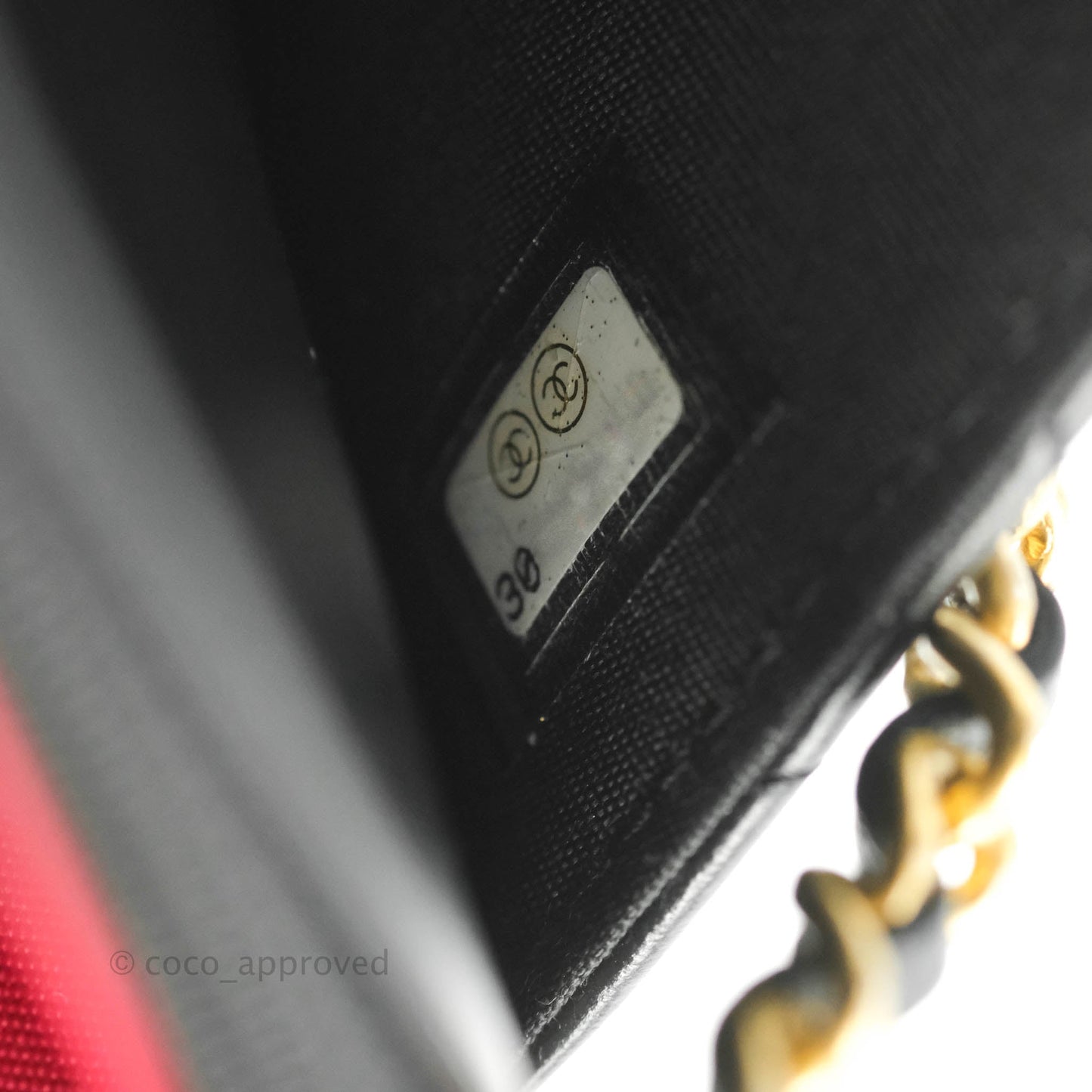 Chanel Quilted Wallet on Chain WOC Chain Around Black Lambskin Aged Gold Hardware