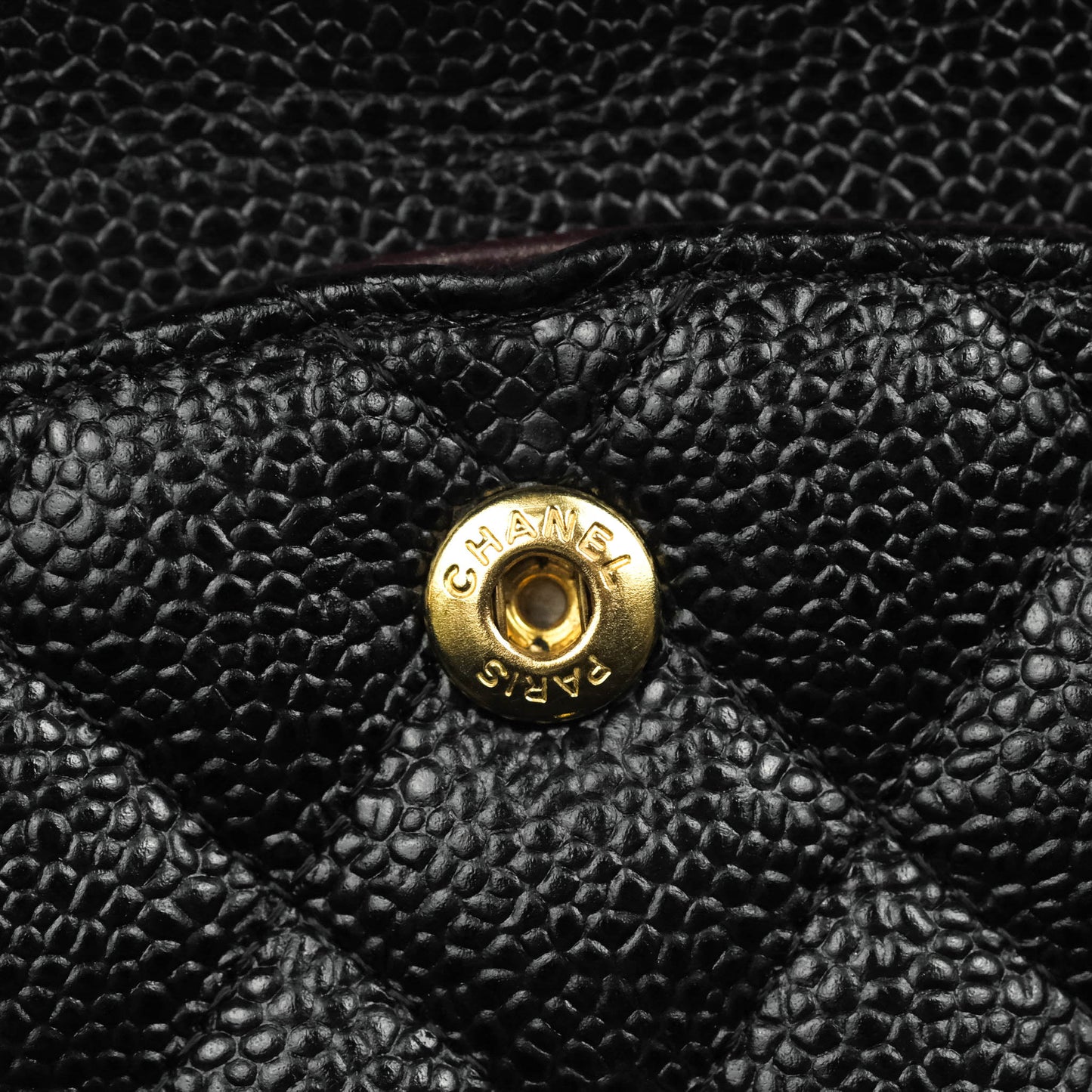 Chanel Classic M/L Medium Double Flap Black Caviar Gold Hardware