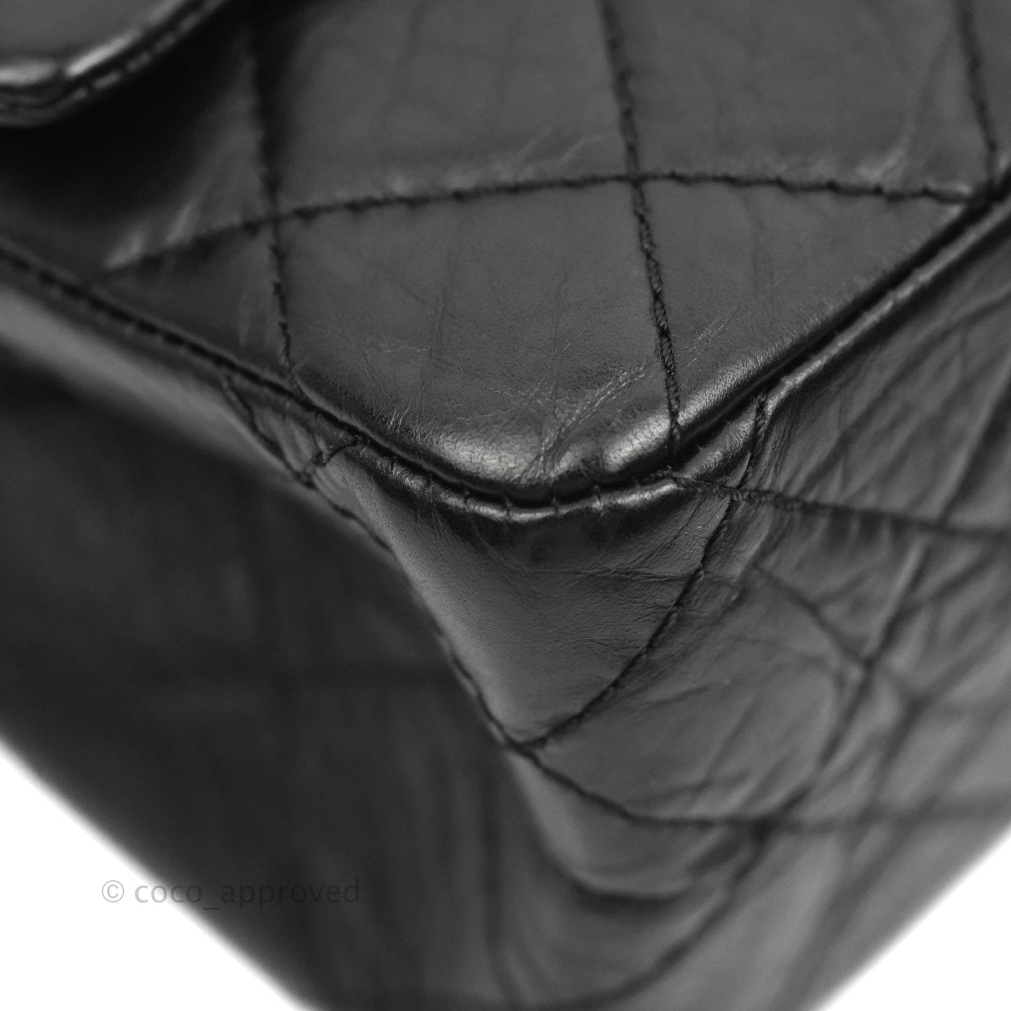 Chanel Quilted Reissue 226 Flap Black Aged Calfskin Ruthenium Hardware