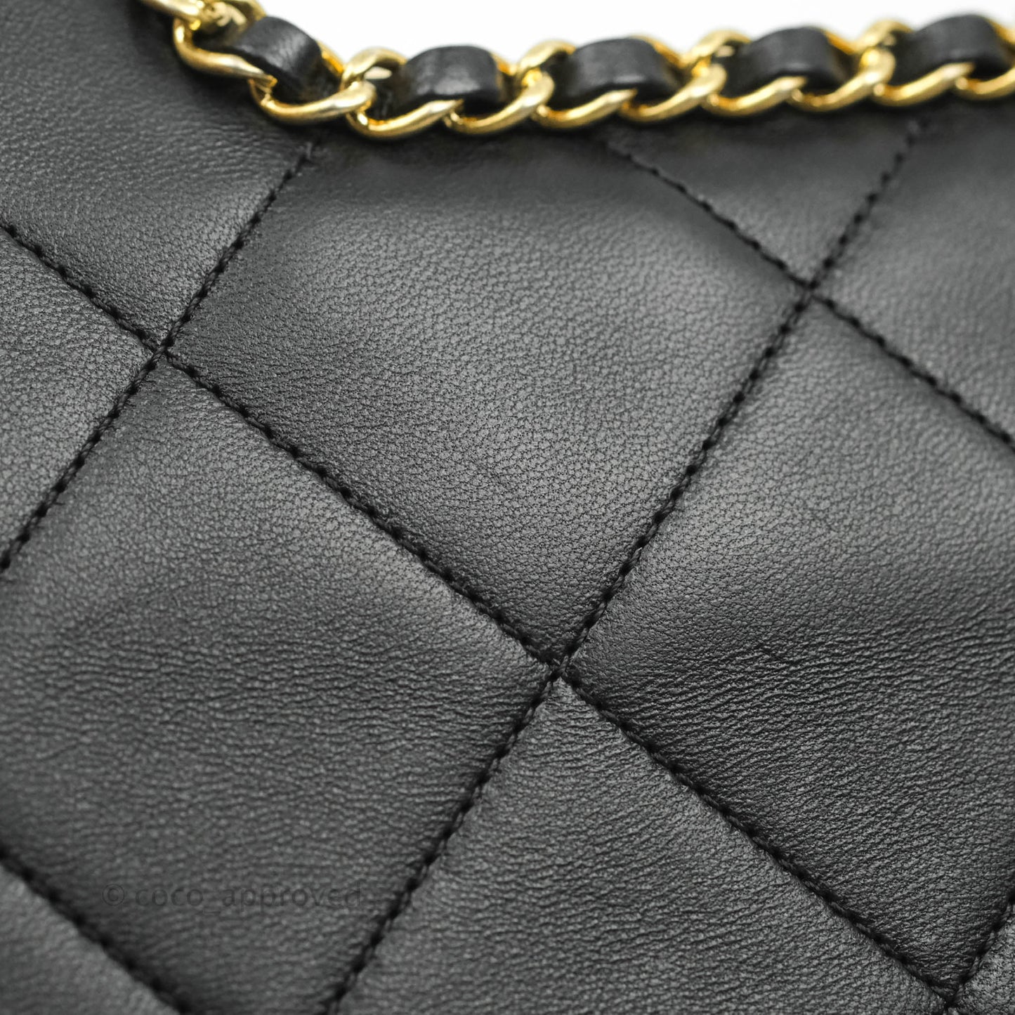 Chanel A Real Catch Quilted Flap Bag Black Aged Gold Hardware