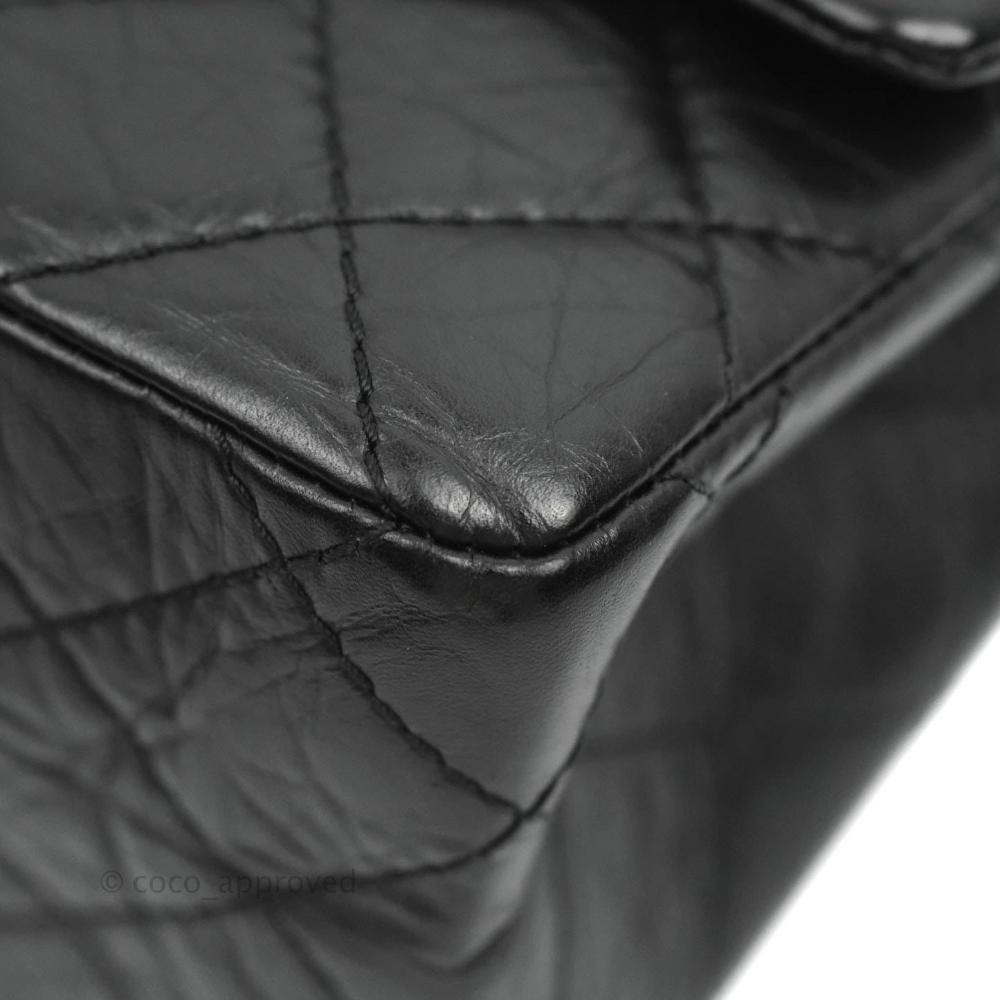 Chanel Quilted Reissue 226 Flap Black Aged Calfskin Ruthenium Hardware