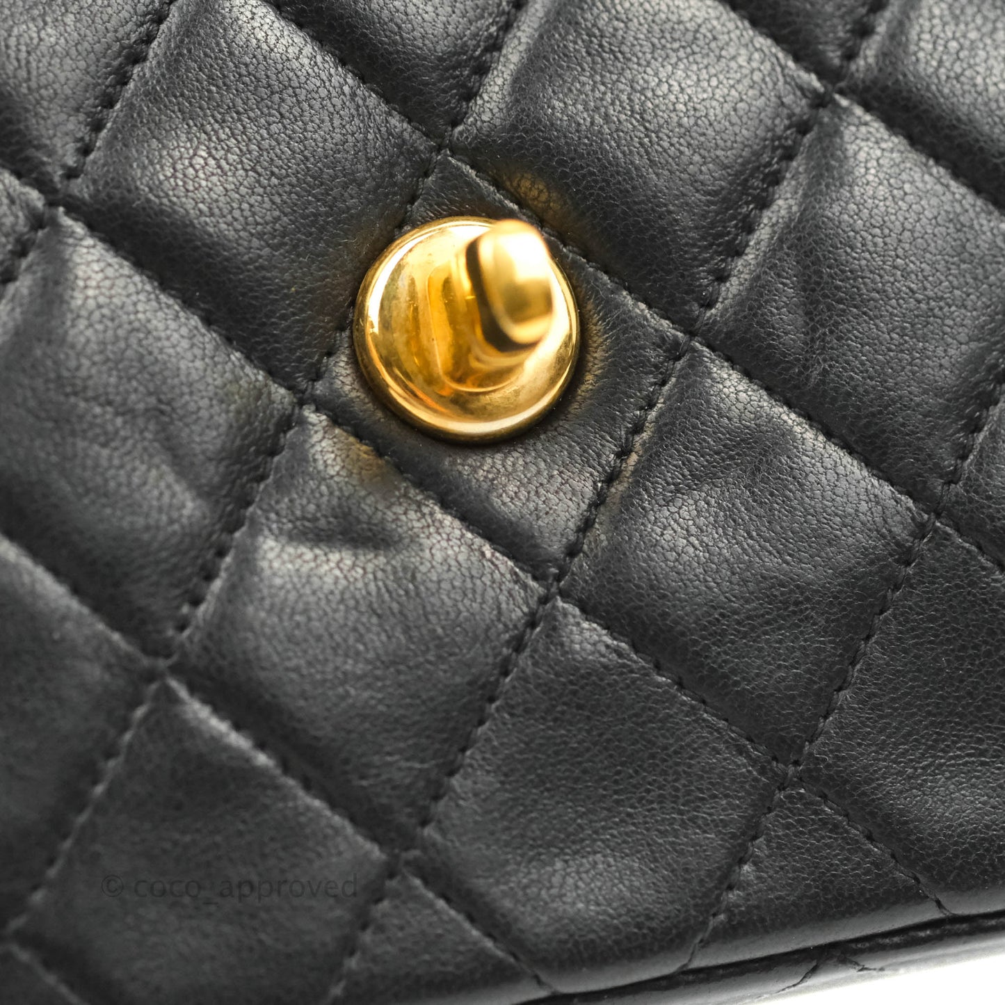 Chanel Classic Vintage Small S/M Flap Black Lambskin 24K Gold Hardware