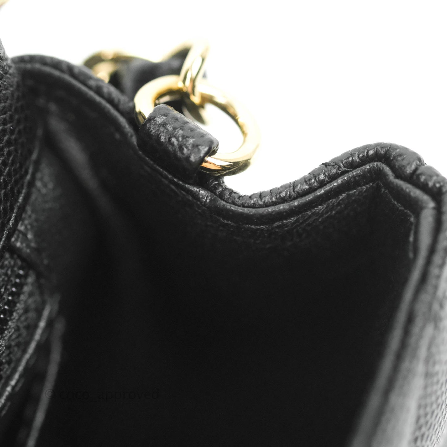 Chanel Quilted Mini Rectangular Flap Black Caviar Gold Hardware 18B