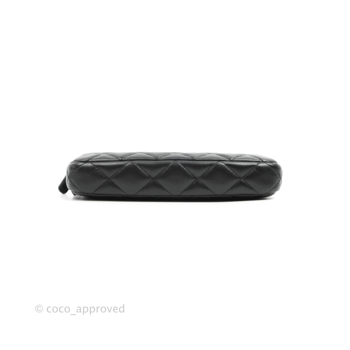 Chanel Classic Small Clutch With Chain Black Lambskin Silver Hardware