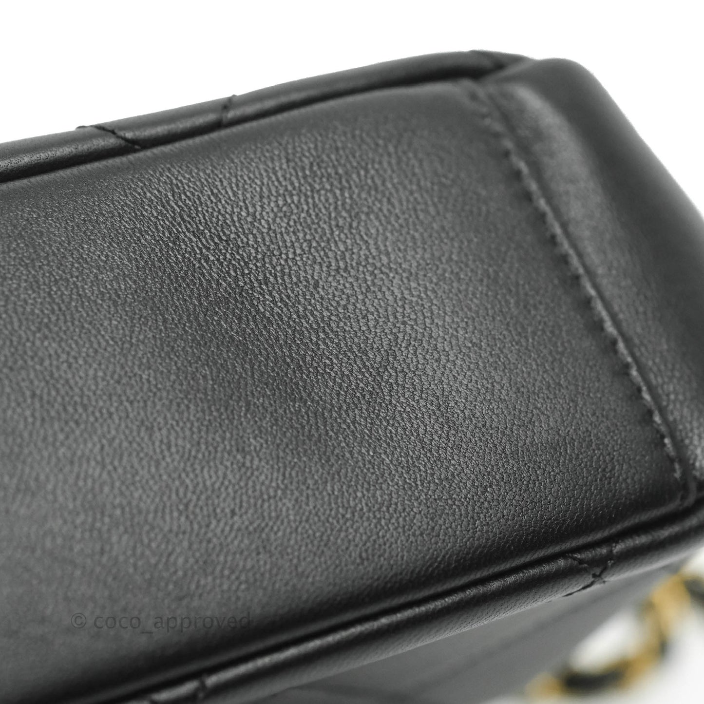 Chanel A Real Catch Quilted Flap Bag Black Aged Gold Hardware