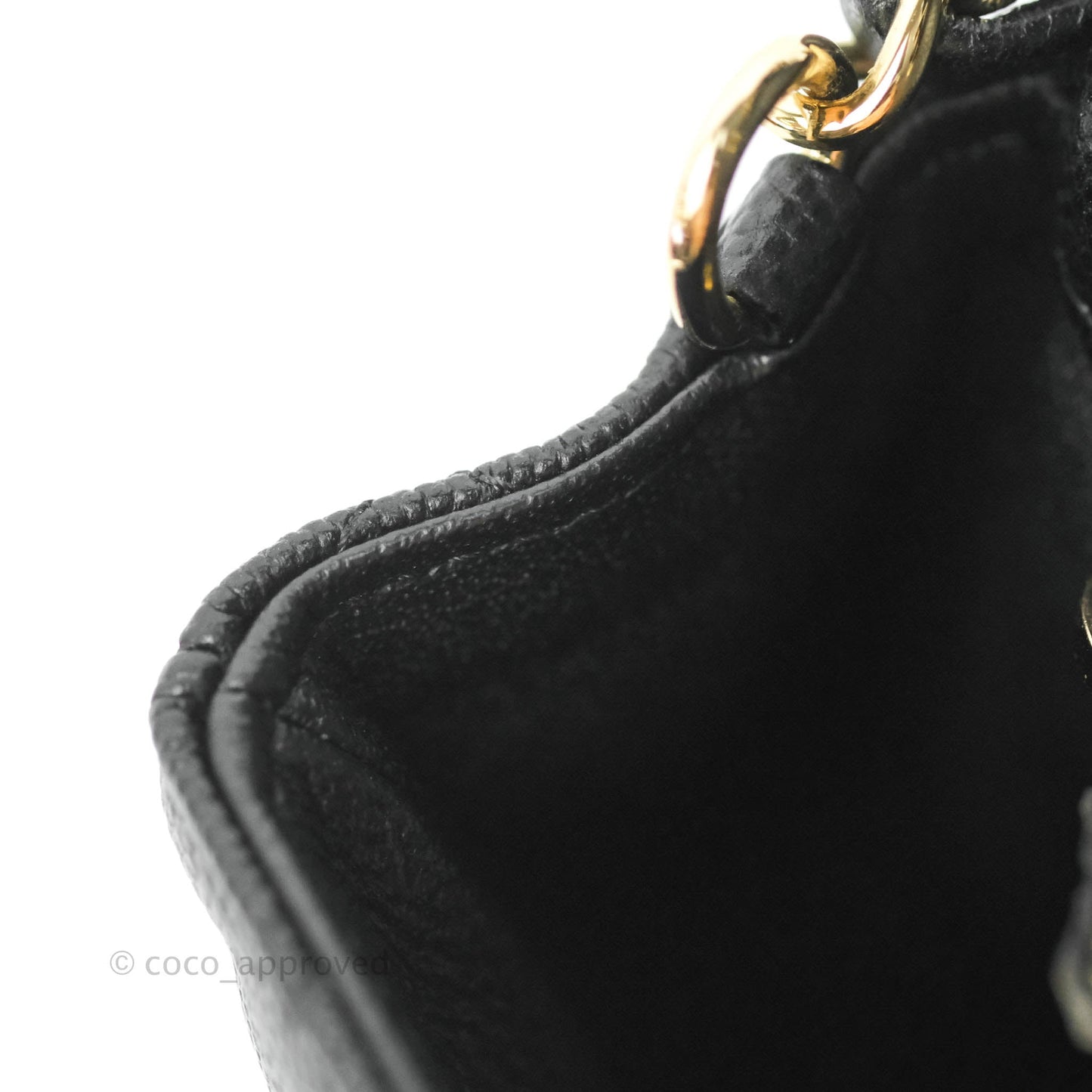 Chanel Quilted Mini Rectangular Flap Black Caviar Gold Hardware 18B