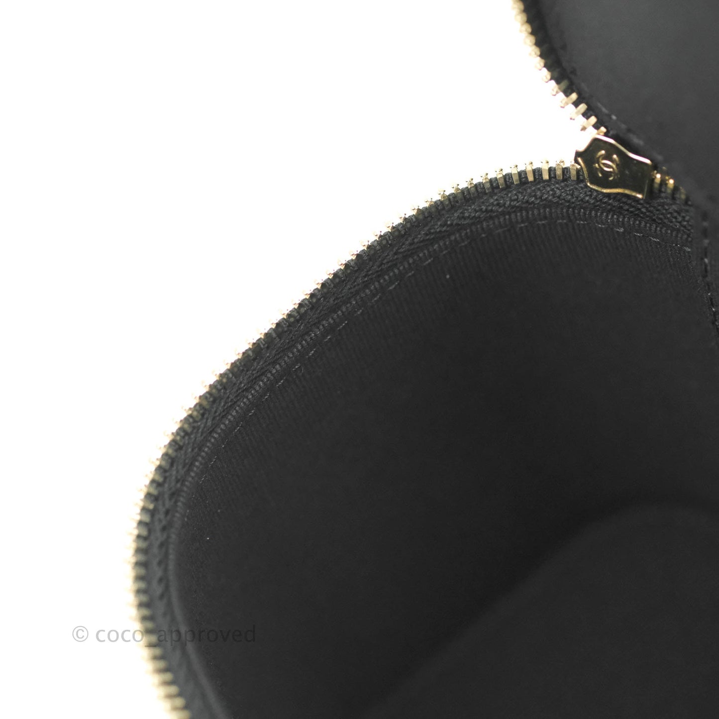 Chanel Classic Vanity Rectangular Top Handle With Chain Black Lambskin Gold Hardware