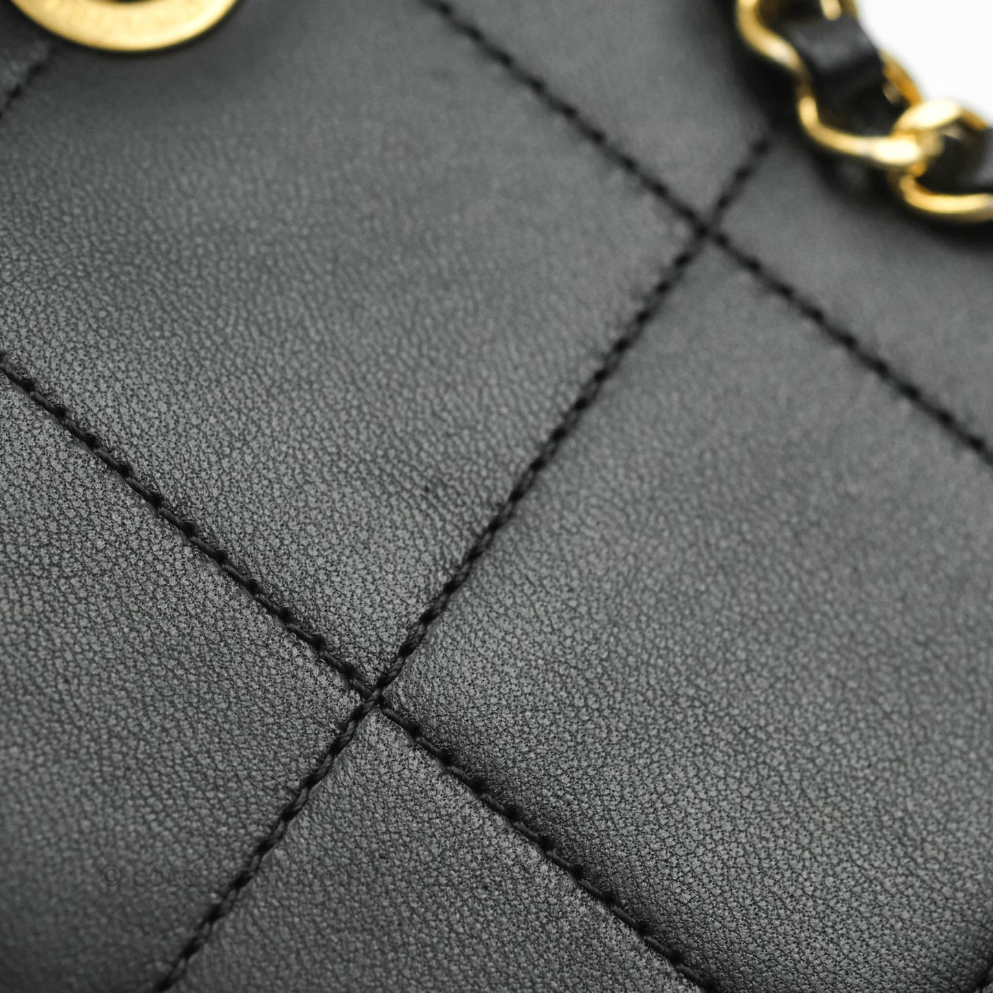 Chanel A Real Catch Quilted Flap Bag Black Aged Gold Hardware
