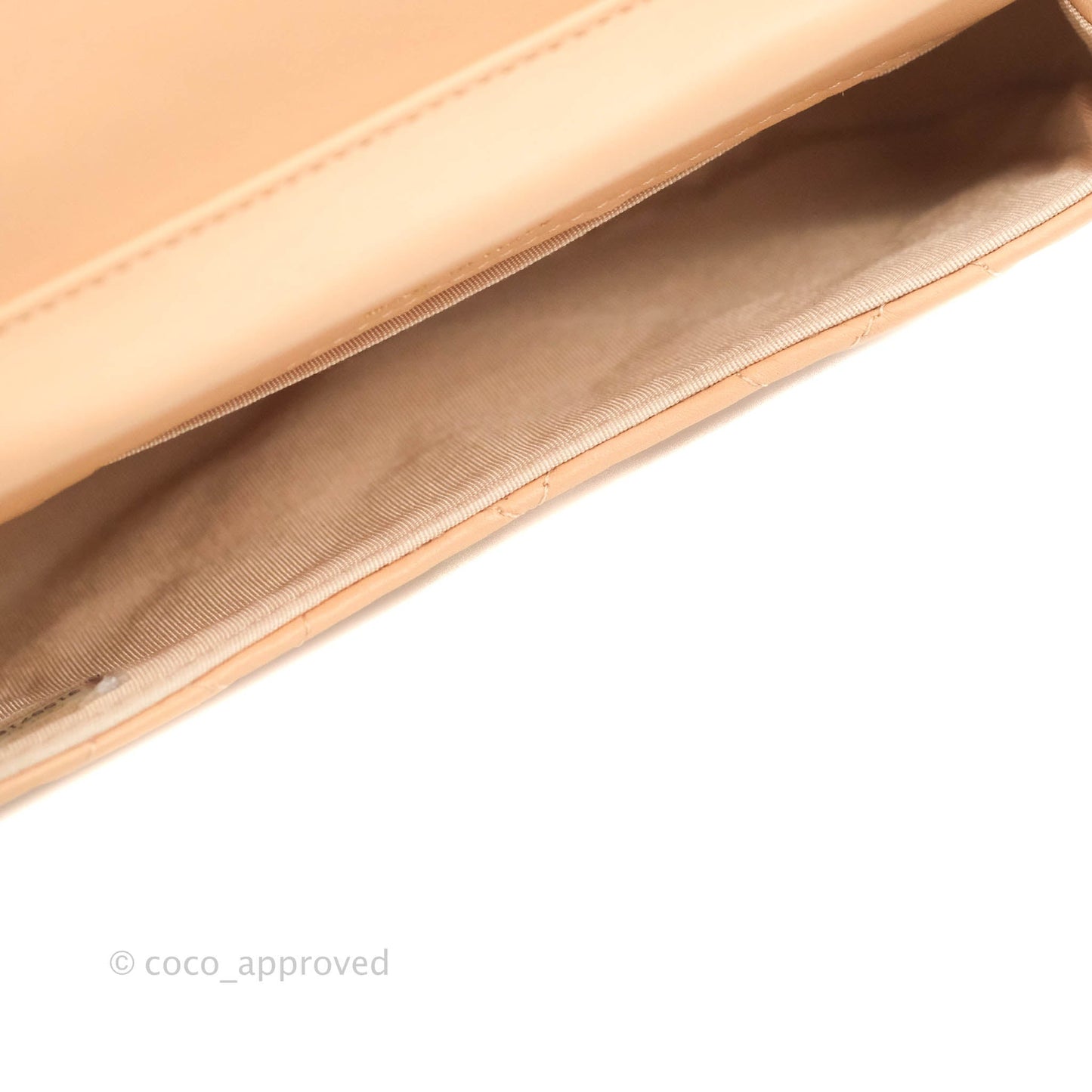 Chanel Clutch with Chain Beige Calfskin Aged Gold Hardware 21B