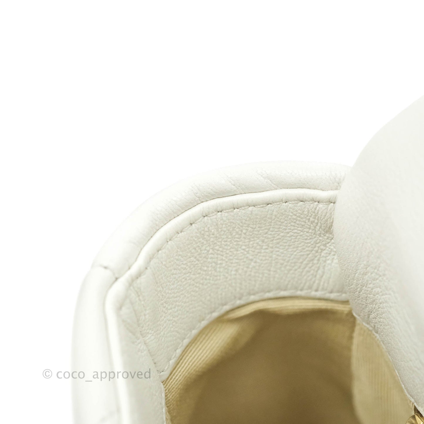 Chanel 19 Small White Goatskin Mixed Hardware 20A