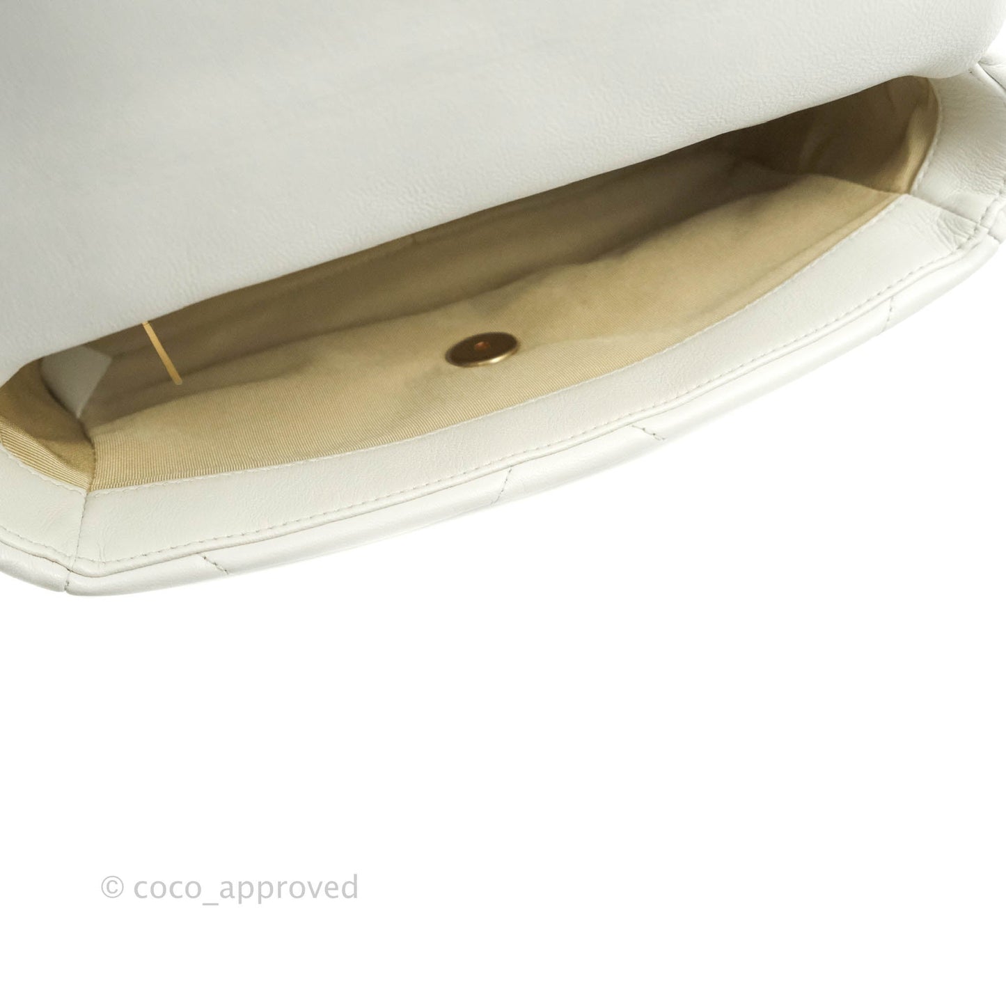 Chanel 19 Small White Goatskin Mixed Hardware 20A