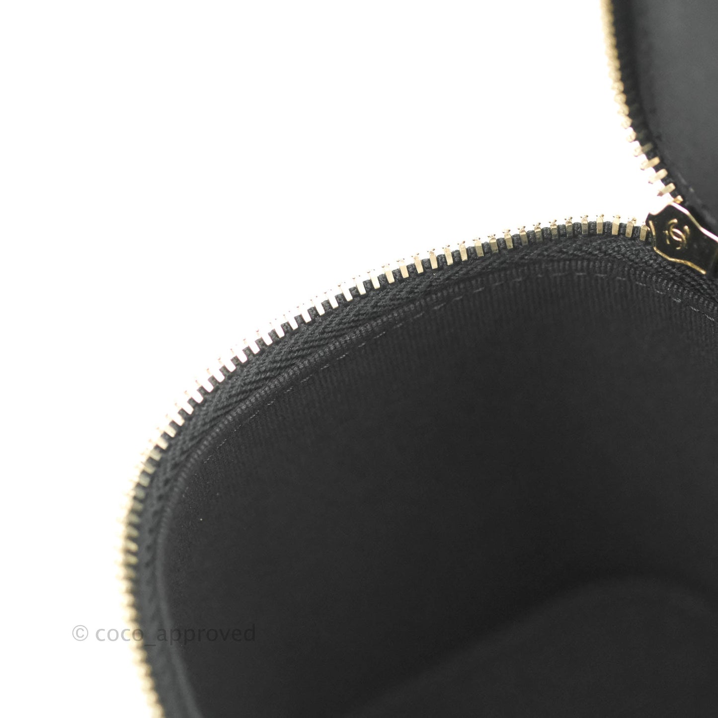 Chanel Classic Vanity Rectangular Top Handle With Chain Black Lambskin Gold Hardware