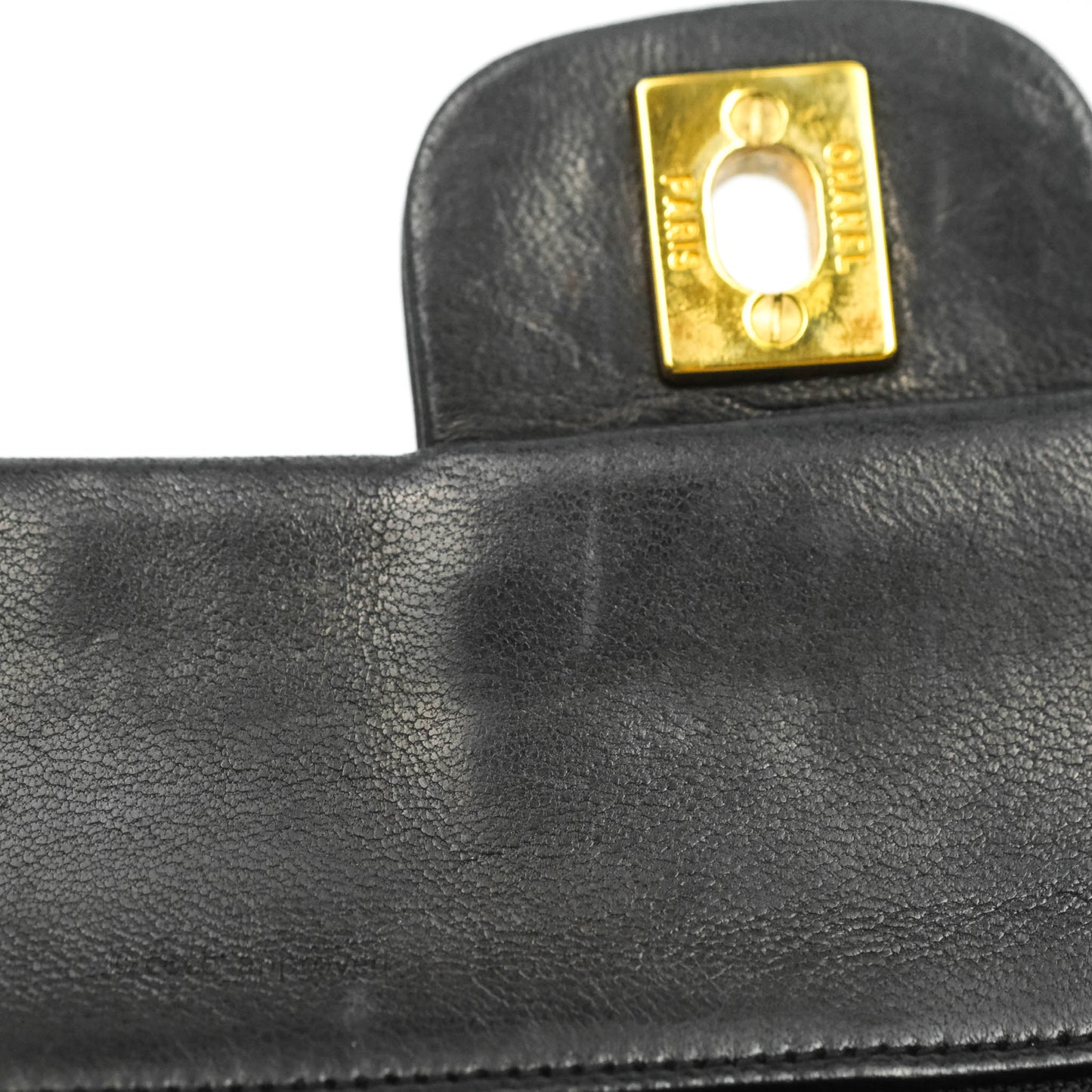 Chanel Classic Vintage Small S/M Flap Black Lambskin 24K Gold Hardware