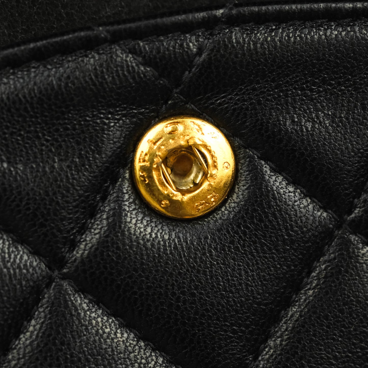 Chanel Vintage Classic M/L Medium Double Flap Black Lambskin 24K Gold Hardware