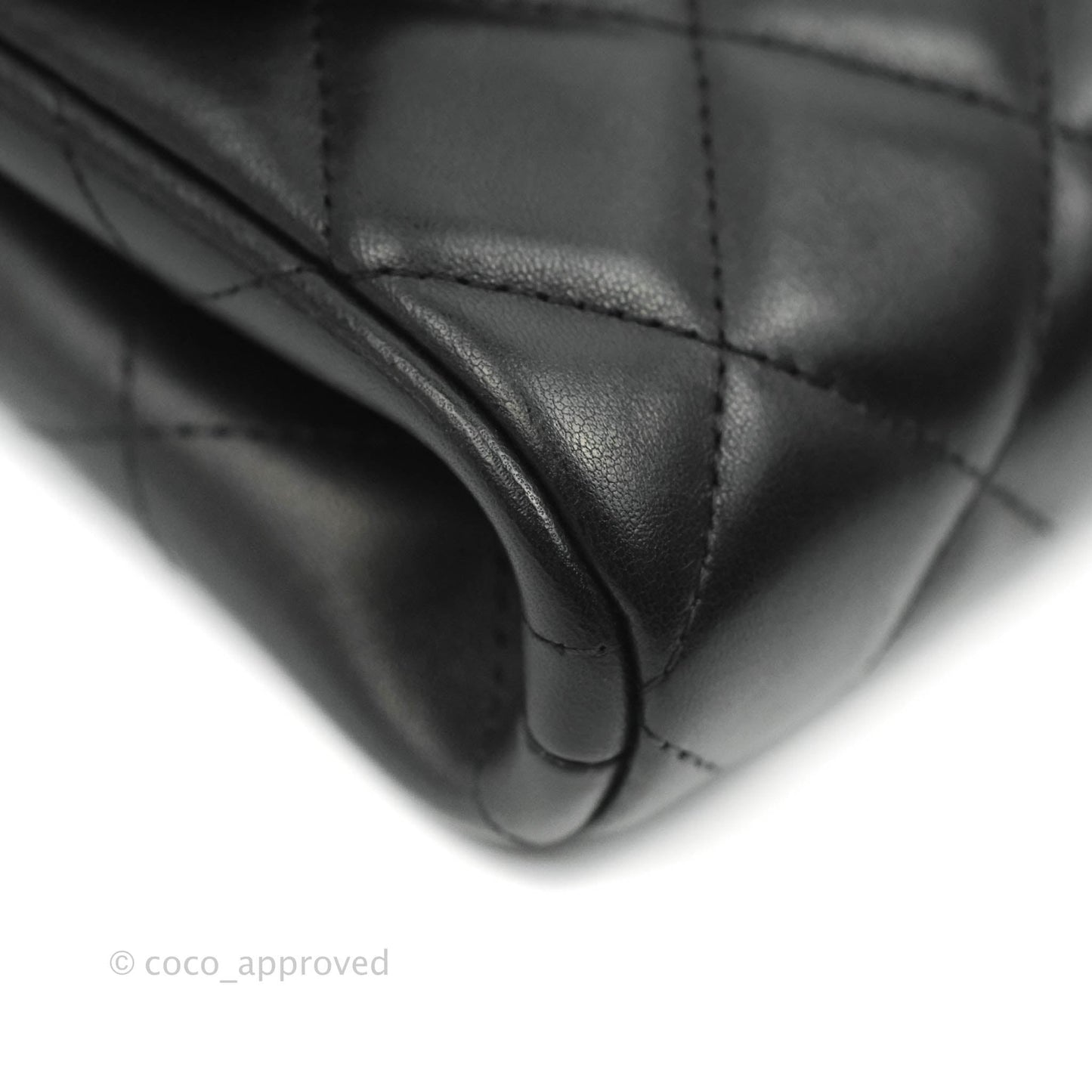 Chanel Quilted Clutch with Chain Black Lambskin Silver Hardware