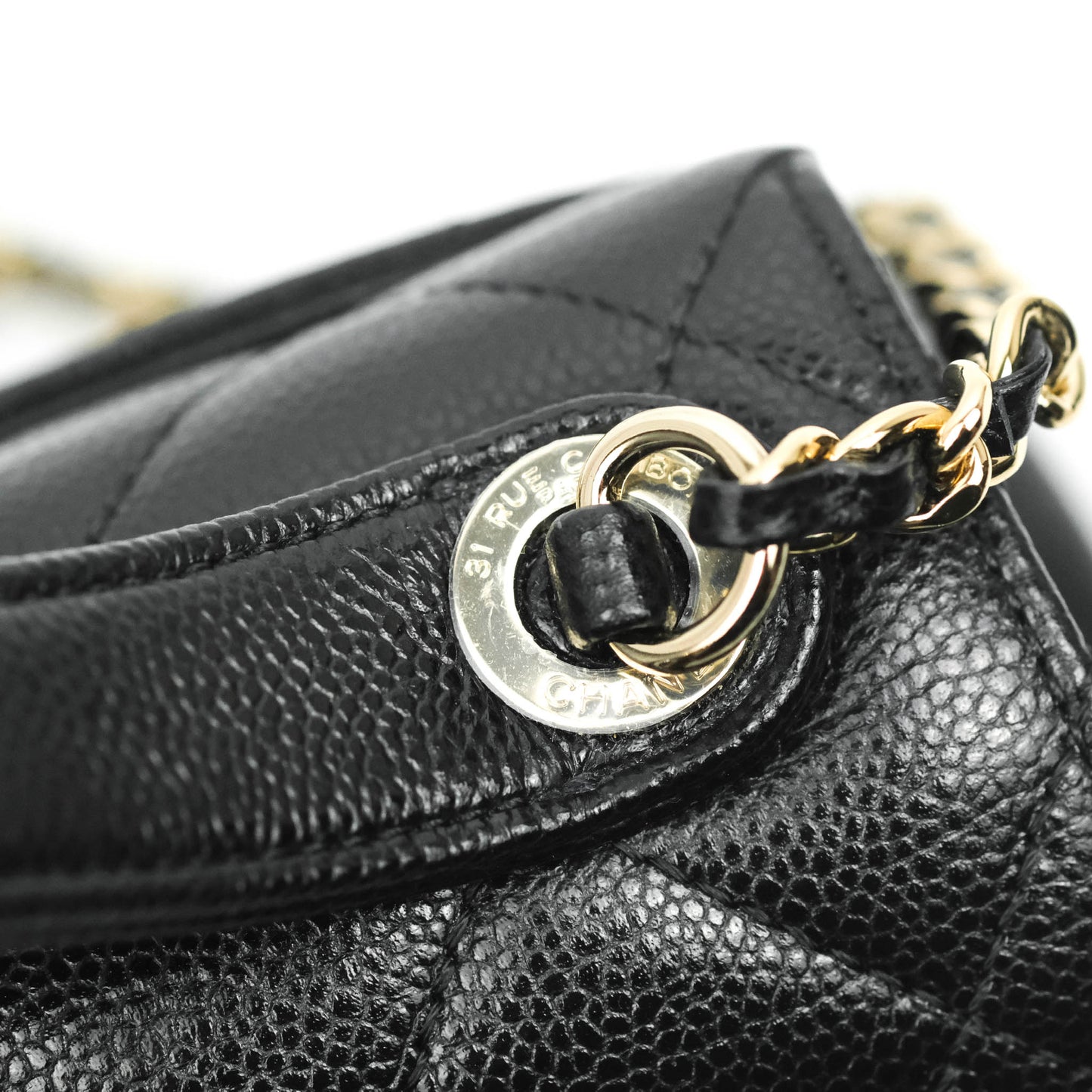 Chanel Small Quilted Business Affinity Flap Black Caviar Gold Hardware