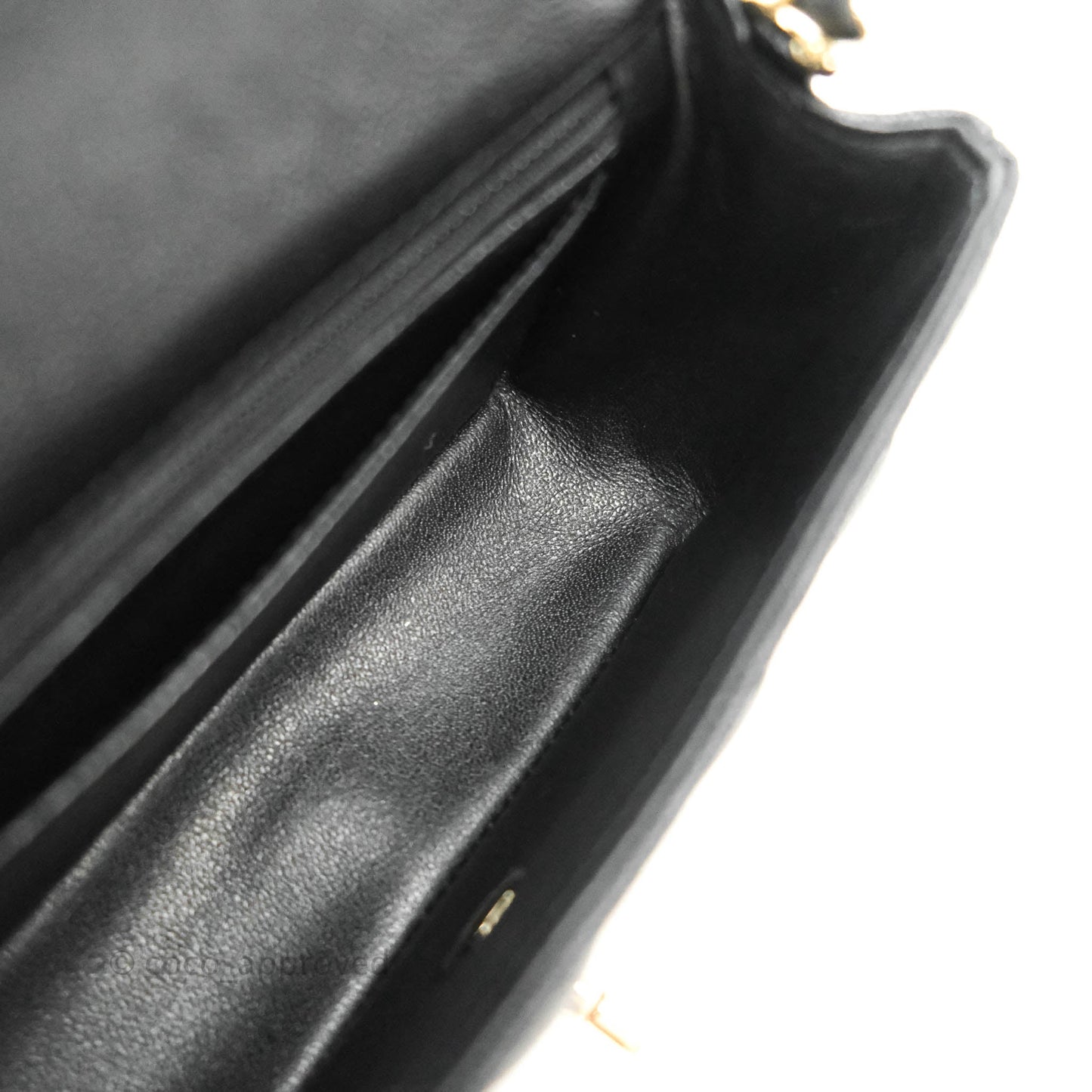 Chanel Quilted Mini Rectangular Flap Black Caviar Gold Hardware 18B