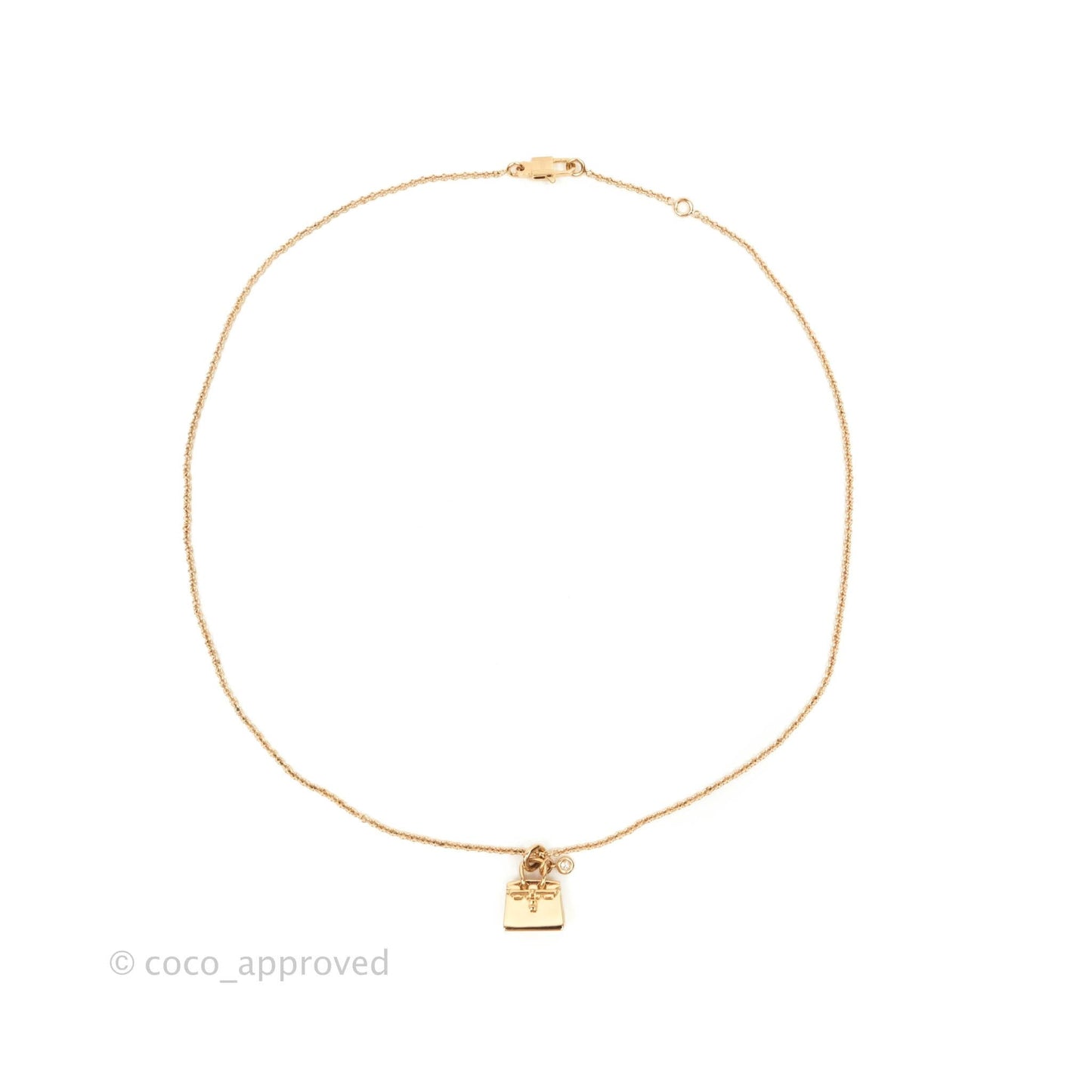 Hermès Birkin Amulette Pendant Necklace Rose Gold