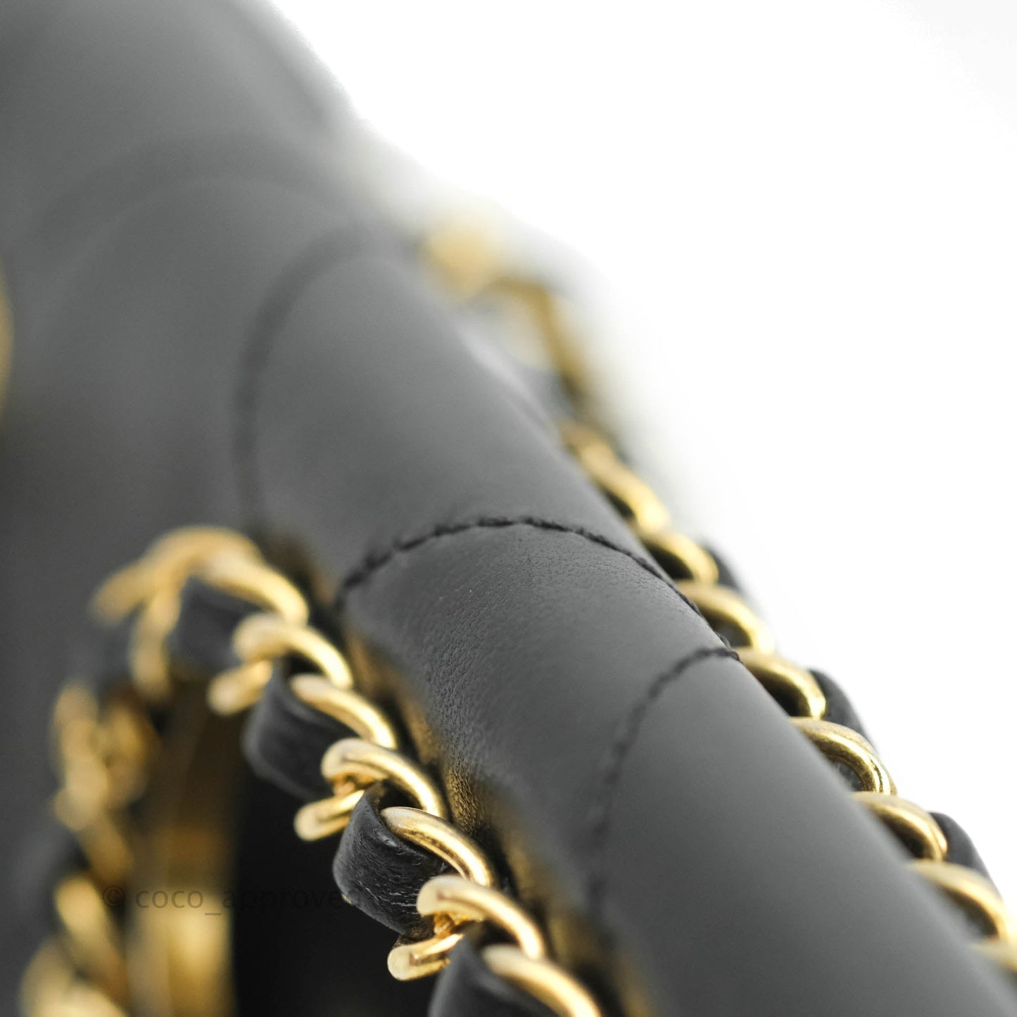 Chanel A Real Catch Quilted Flap Bag Black Aged Gold Hardware