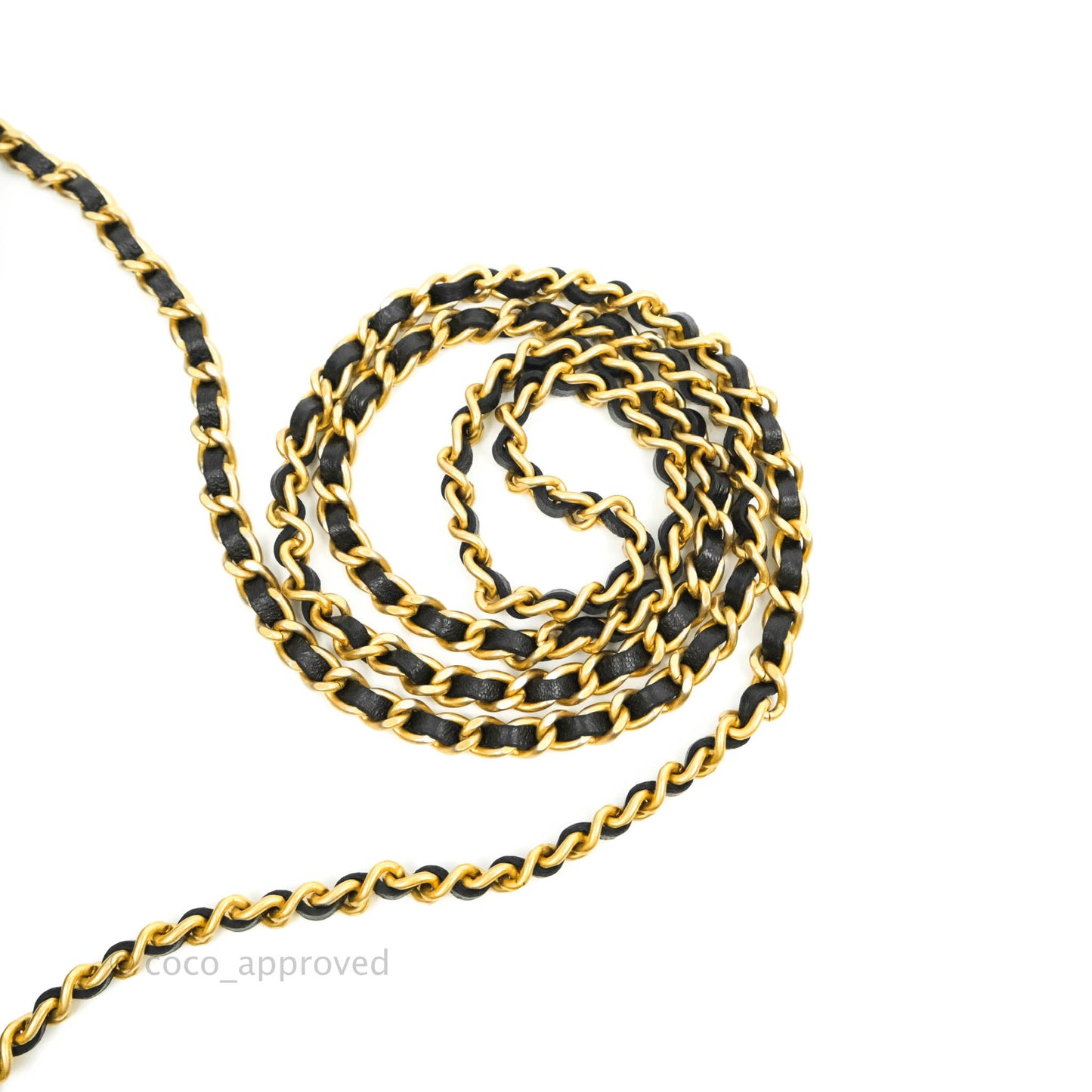 Chanel Quilted Wallet on Chain WOC Chain Around Black Lambskin Aged Gold Hardware