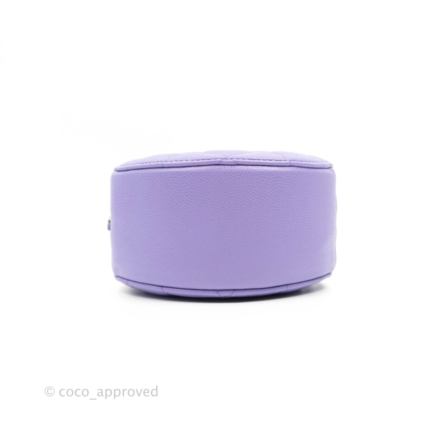 Chanel Round Circle Bag Purple Caviar Gold Hardware 20S