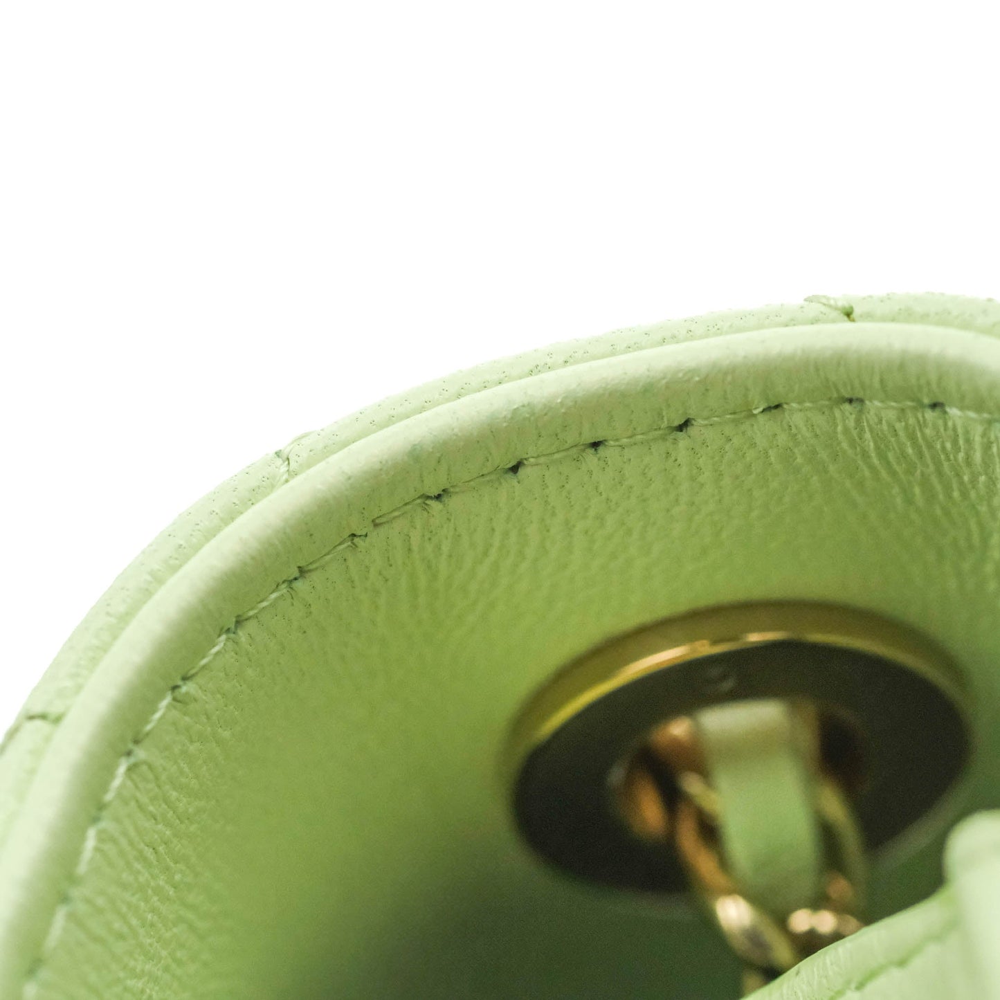 Chanel Mini Quilted Trendy CC Clutch With Chain Light Green Lambskin Gold Hardware
