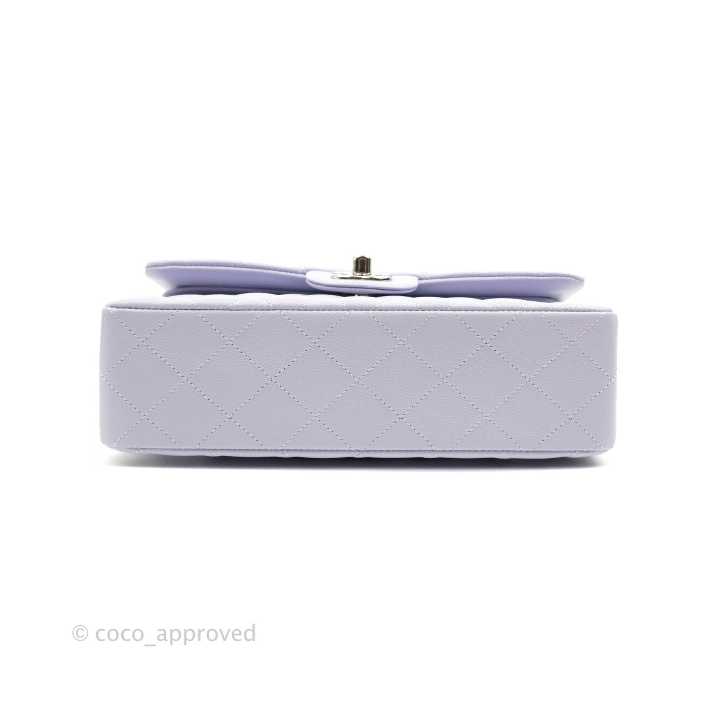 Chanel Classic Small S/M Flap Lilac Caviar Silver Hardware 21K